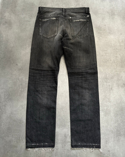 AW2023 Givenchy Distressed Grey Japanese Denim Jeans (L) - 2