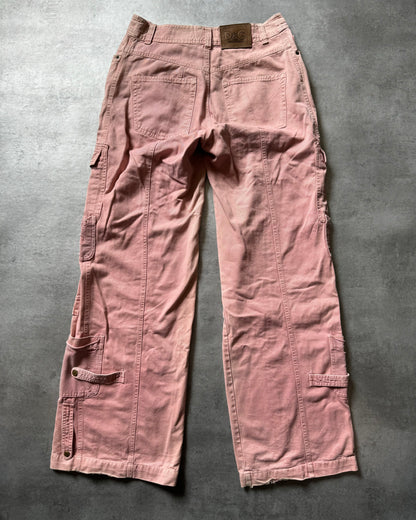 SS2003 Dolce & Gabbana Full Zip Aviator Cargo Pink Pants (M) - 2