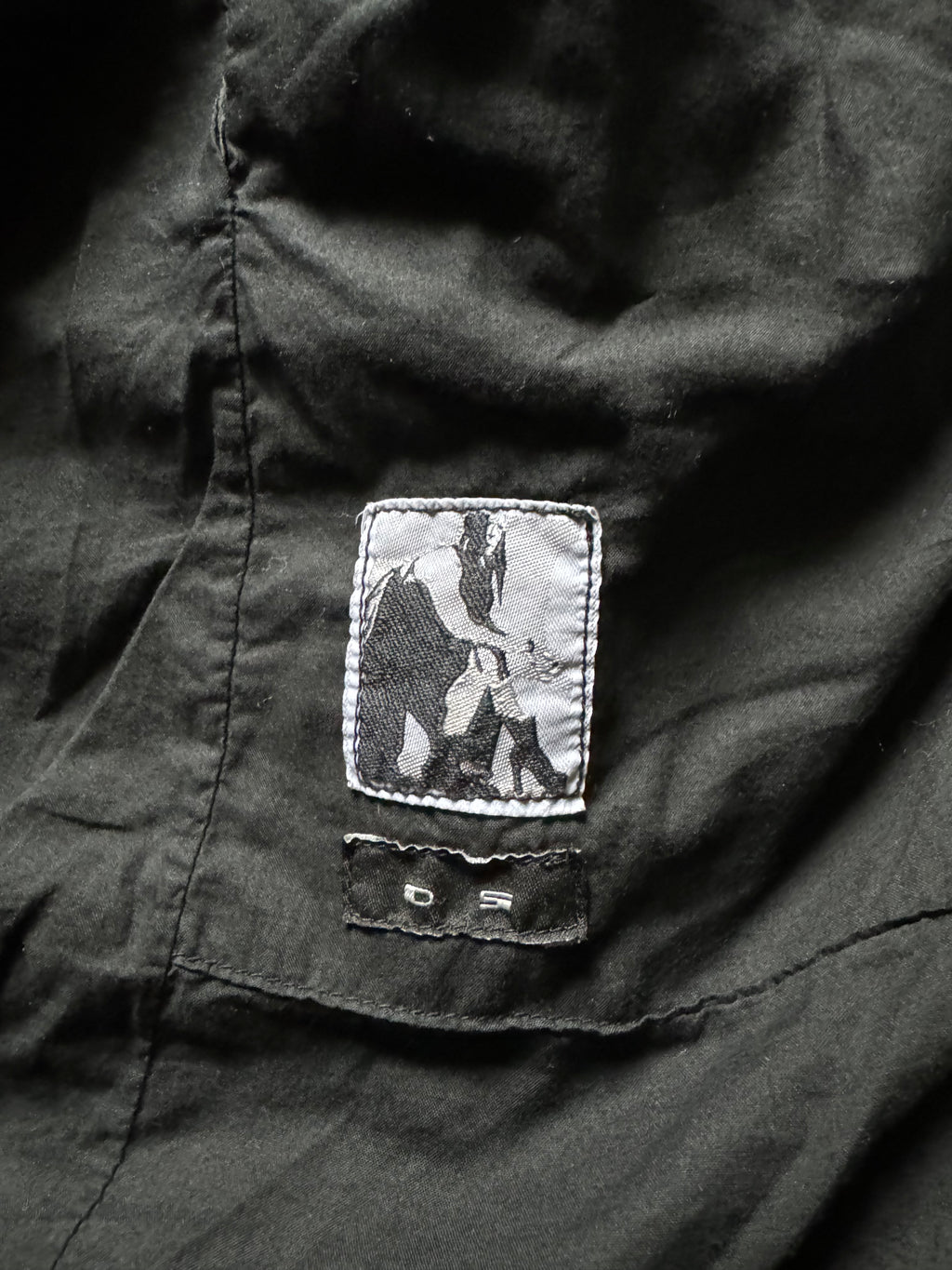 SS2016 Rick Owens Slave Asymmetrical Black Ninja Jacket (M) - 5