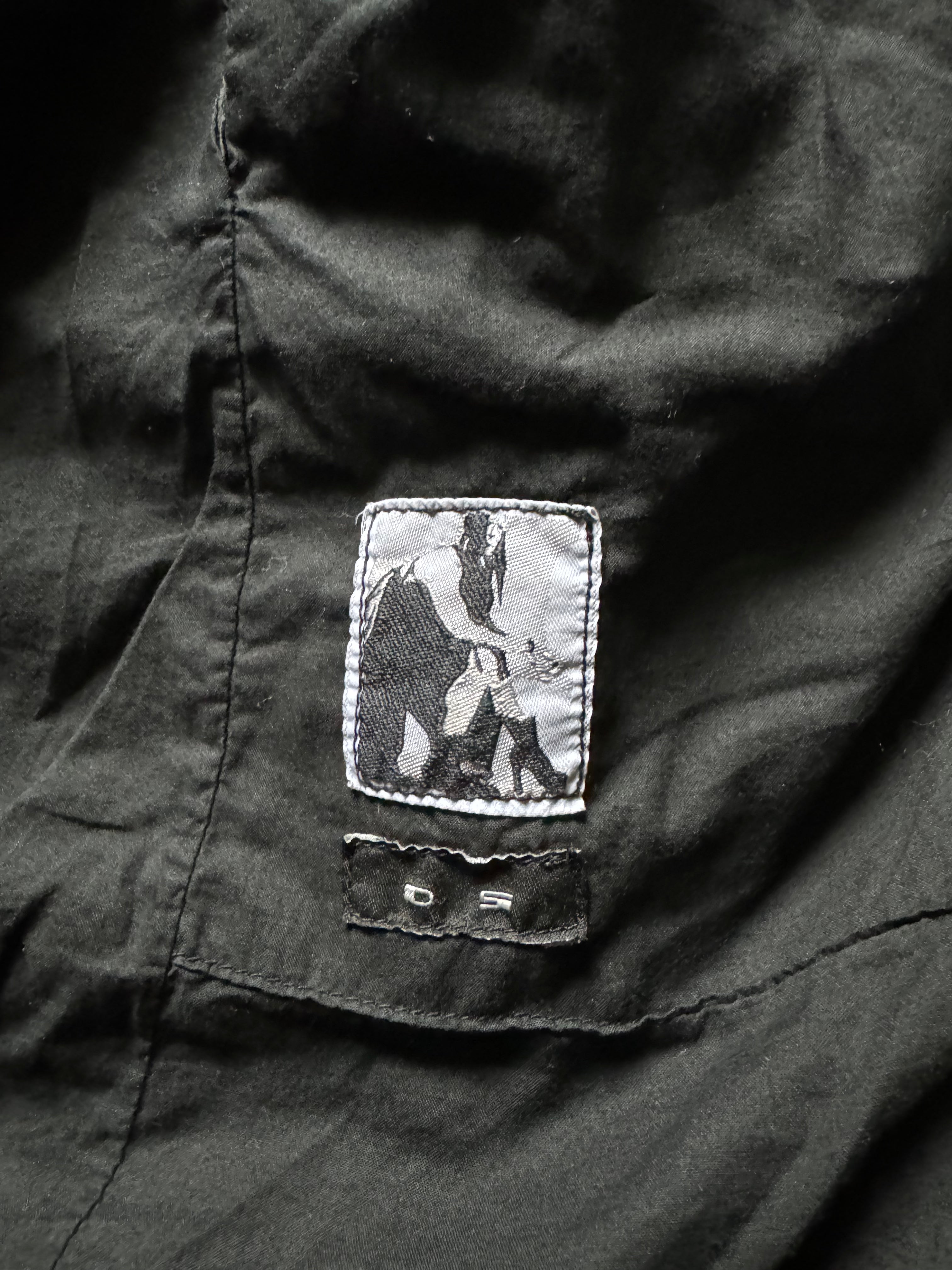 SS2016 Rick Owens Slave Asymmetrical Black Ninja Jacket (M) - 5