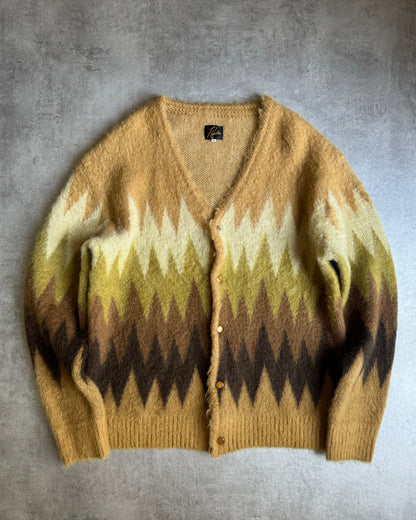 2010s Needles Jacquard Knit Forest Pattern Cardigan (L) - 3