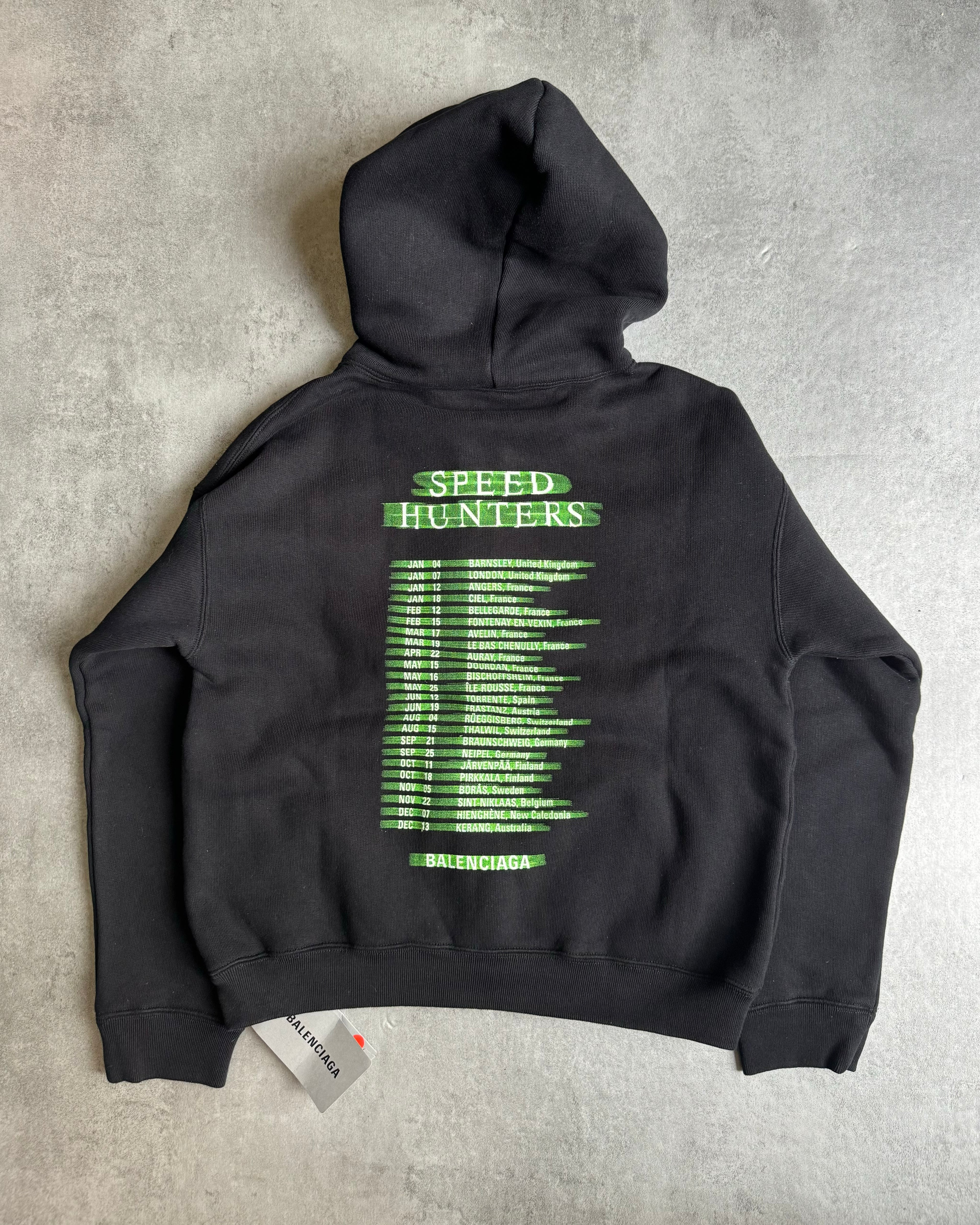 AW2018 Balenciaga Speedhunters Zip-up Black Hoodie – Dolce Vita Hub