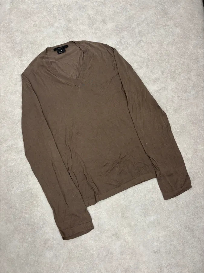 2000s Gucci Brown V Neck Sweater QwIKvNq 3