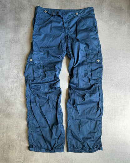 2000s Jean Paul Gaultier Blue Royal Cargo Soft Pants (L) - 1