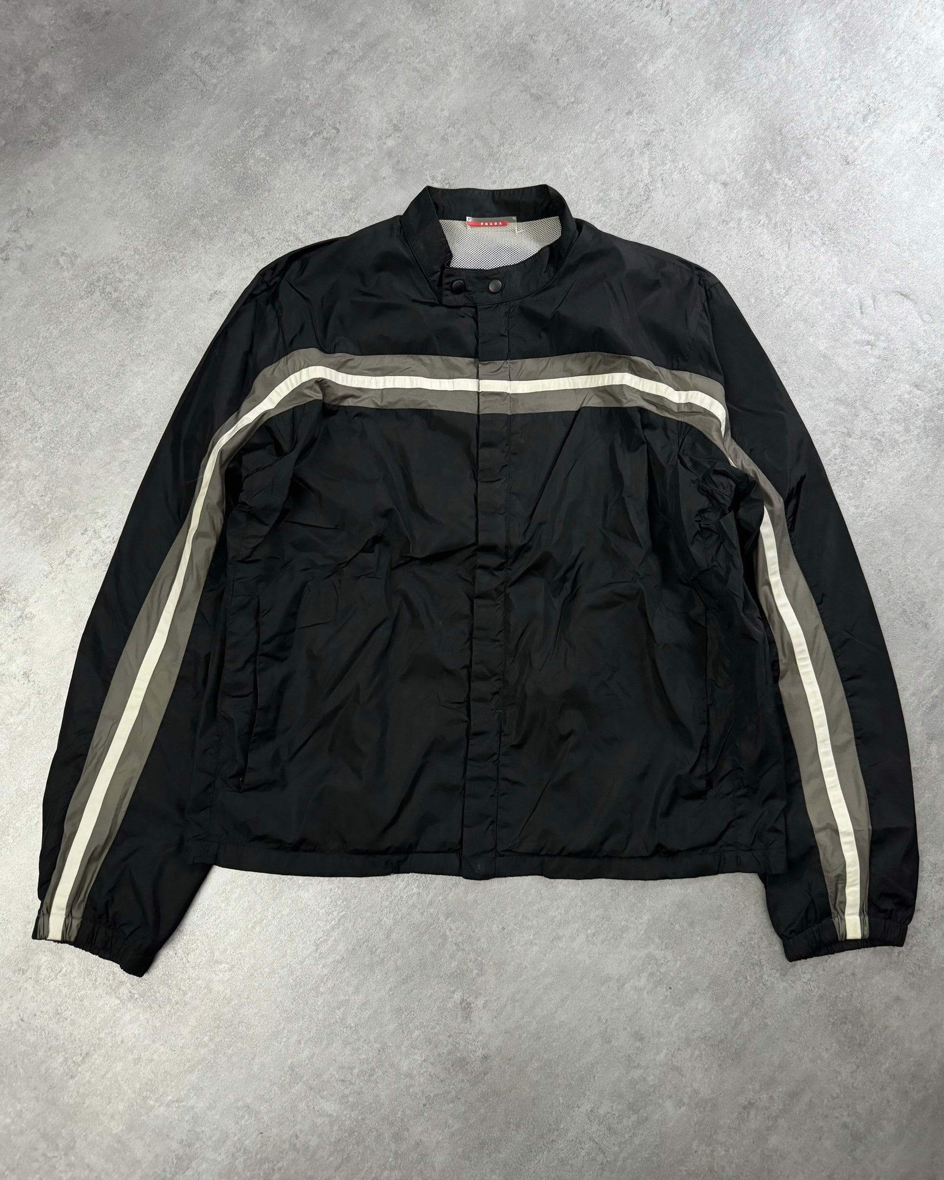 AW2007 Prada Nylon Light Black Windbreaker (L) - 9