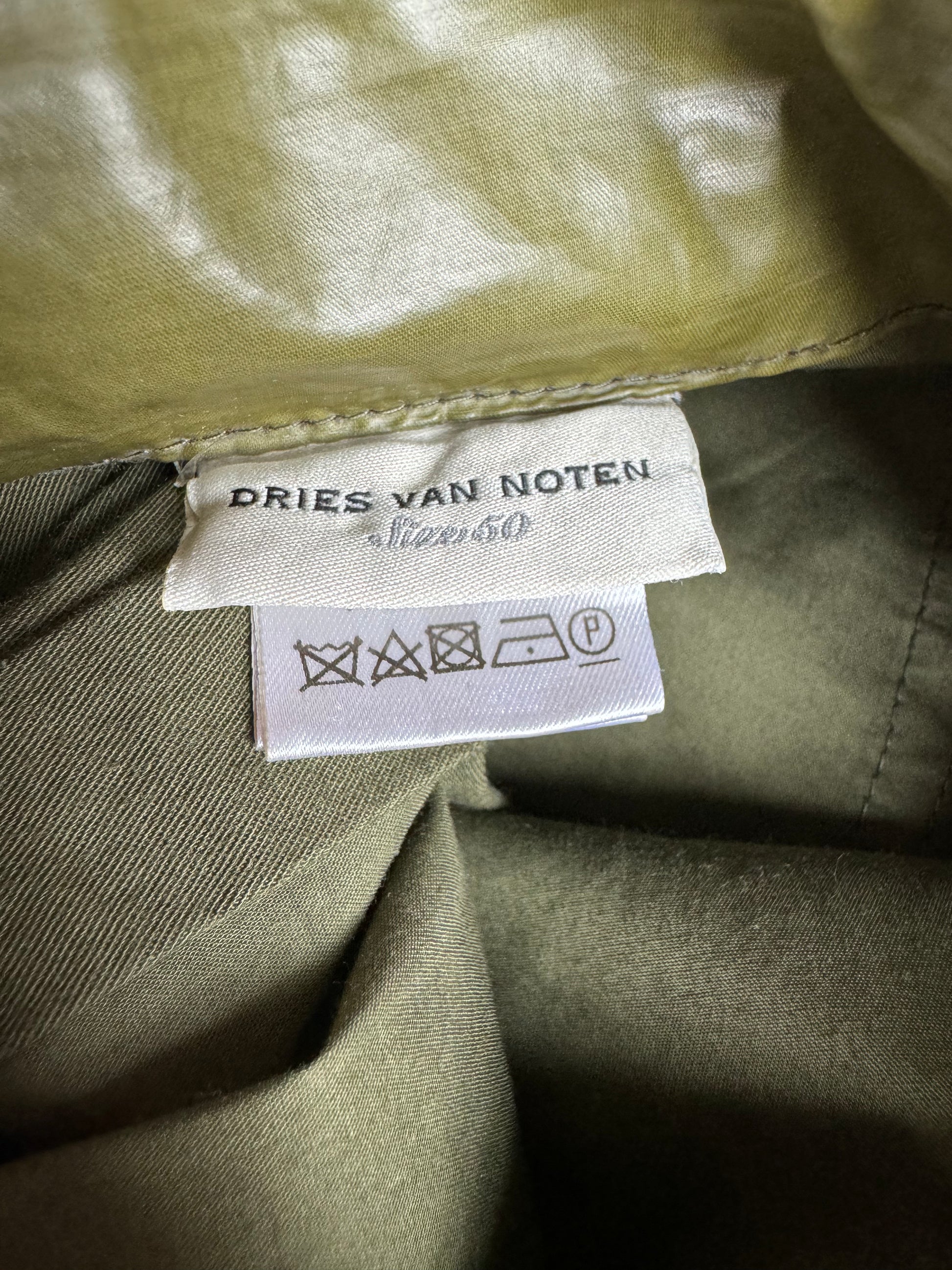 Dries Van Noten Olive Tactical Cargo Pants (XL) - 7