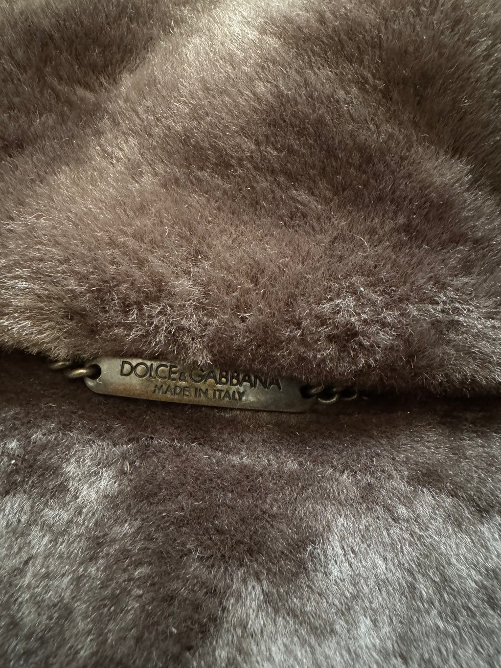 2010s Dolce & Gabbana Rabbit Brown Lamb Leather Cristal Jacket  (M) - 9