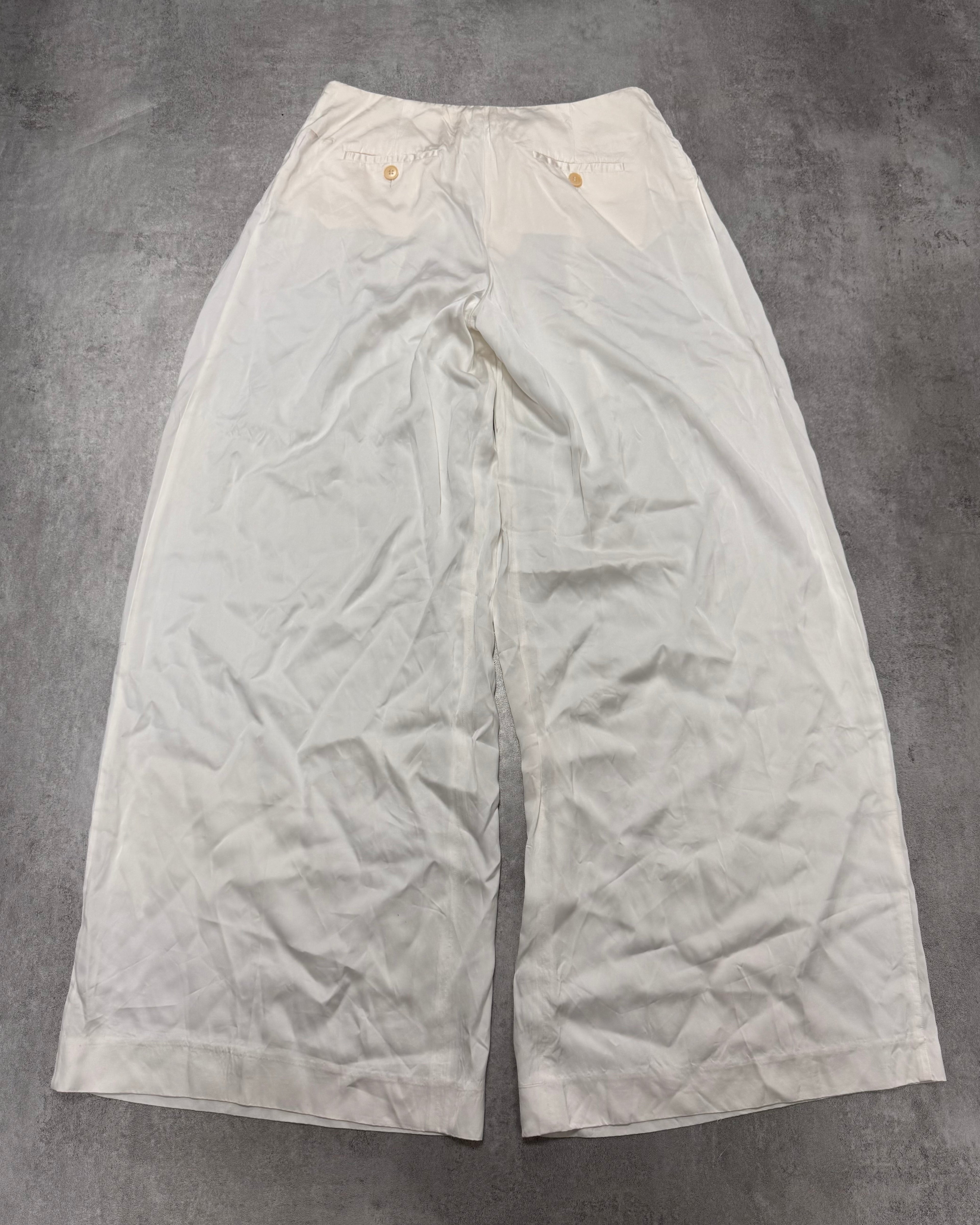 SS2005 Emporio Armani Wide Light White Pants