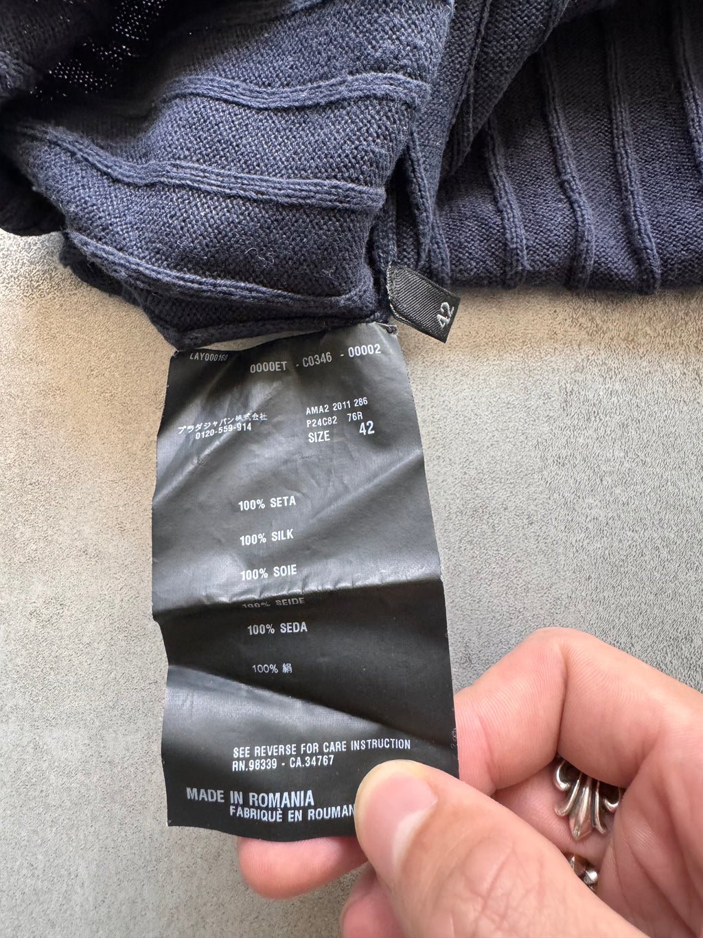 SS2011 Prada Navy Polo Shirt