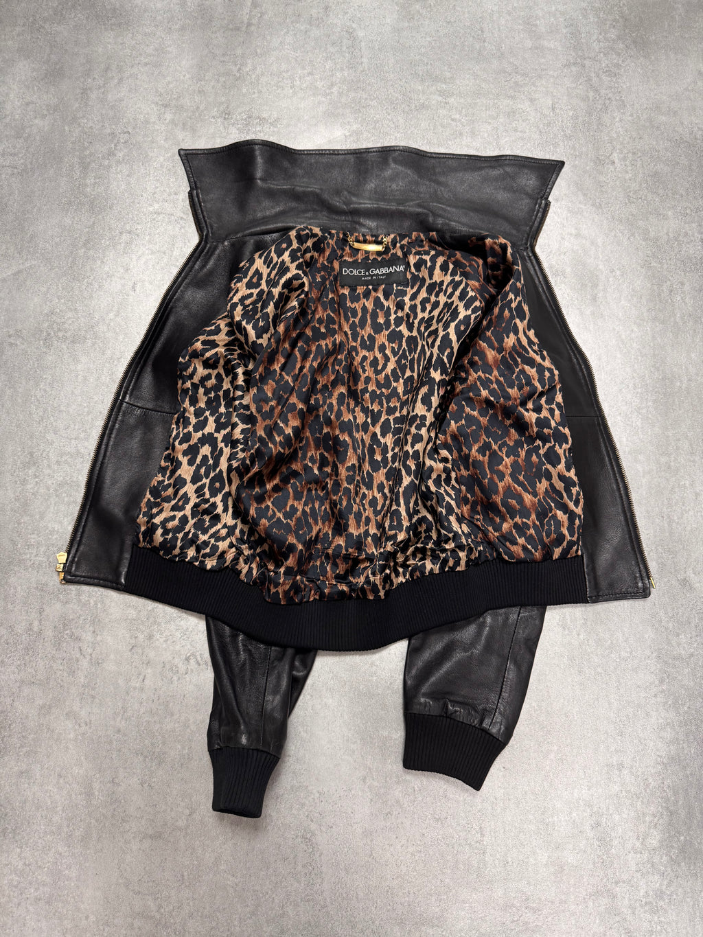 2000s Dolce & Gabbana Black Leather Jacket