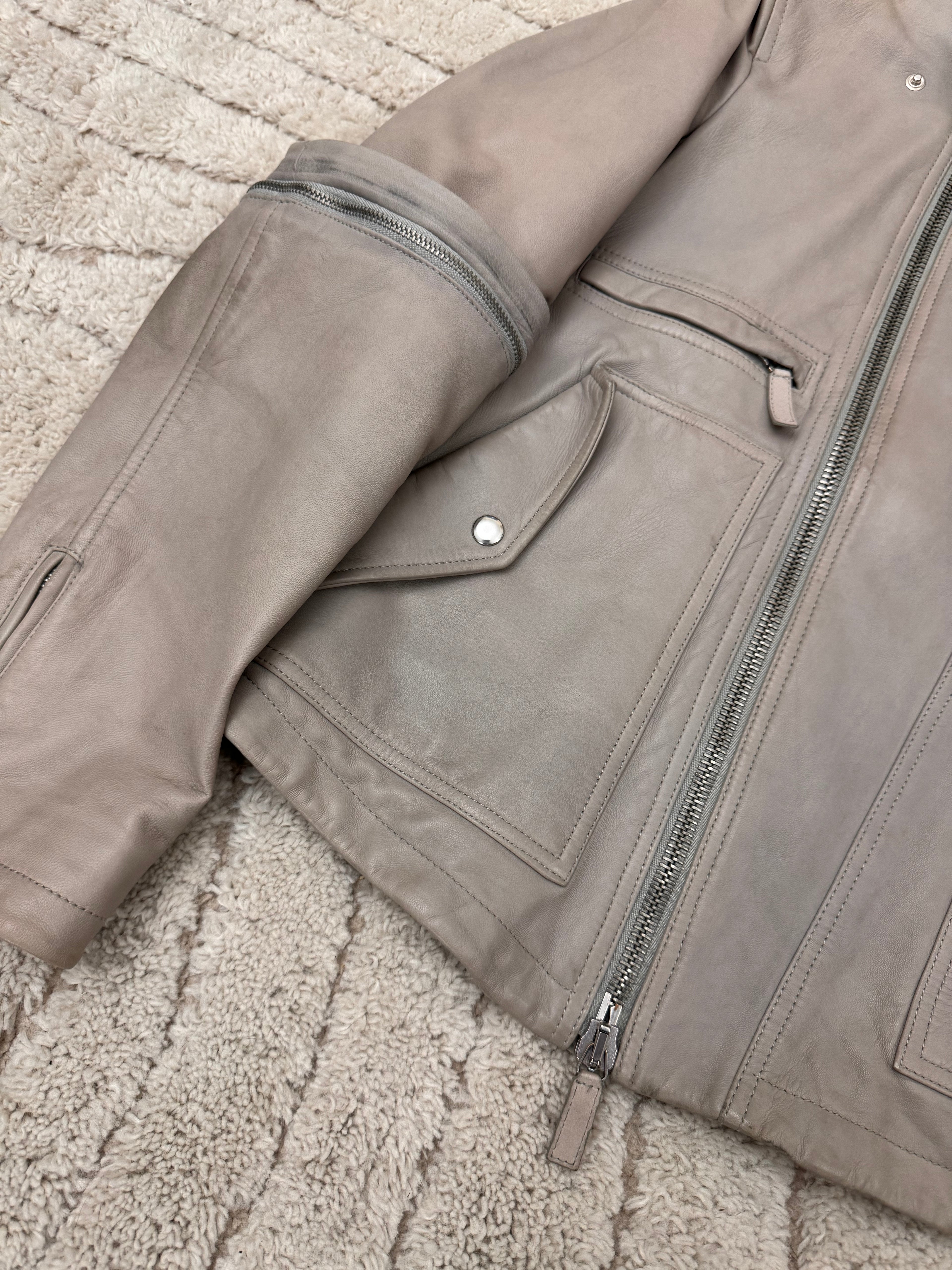 SS2011 Emporio Armani Multi-Zip Biker Leather Jacket