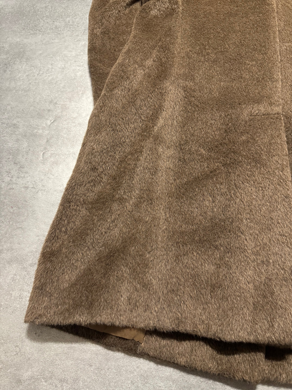 FW2018 Emporio Armani Sartorial Faux Fur Brown Trench Coat