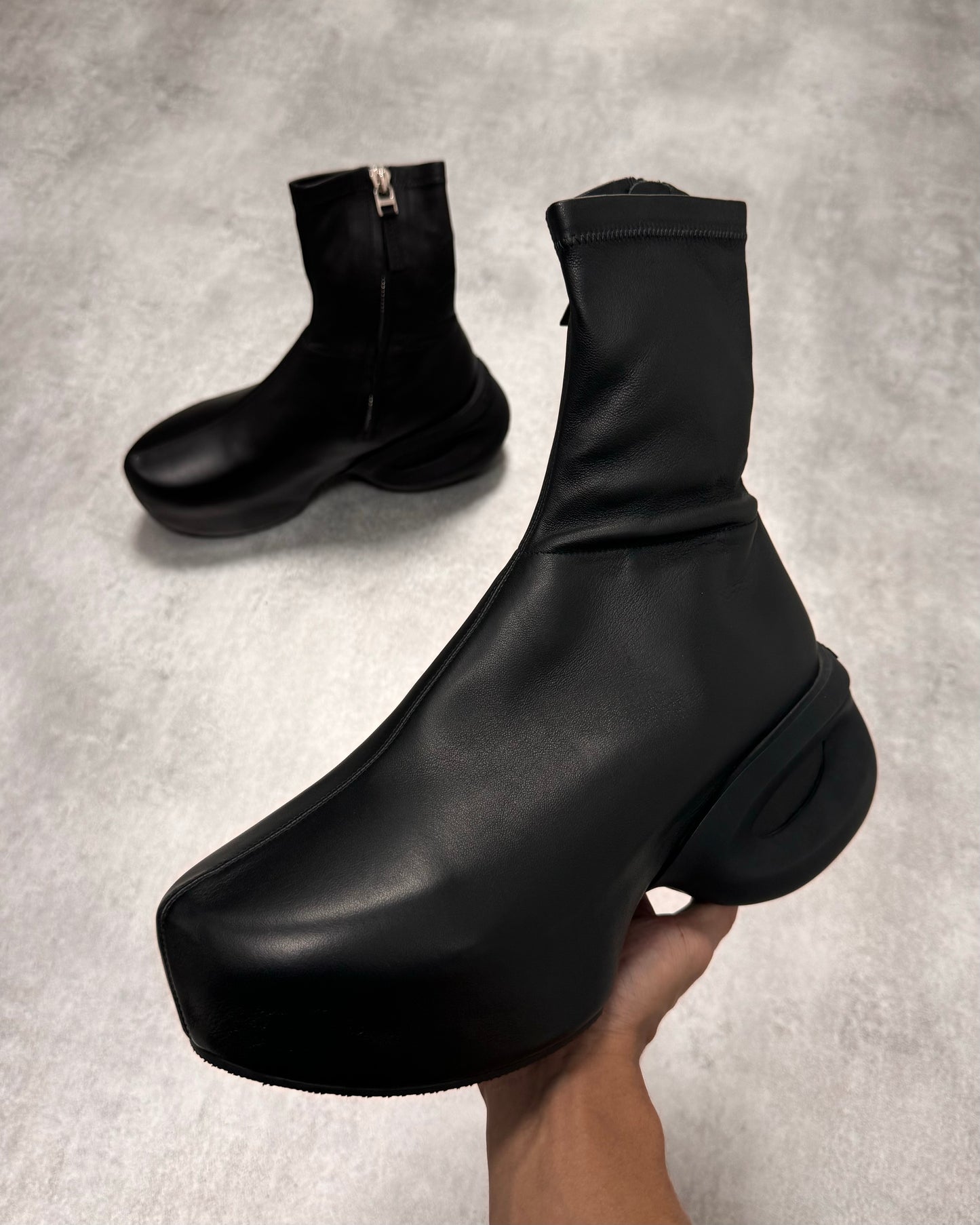 Givenchy G Clog Black Lambskin Ankle Boots (41eu/us8)