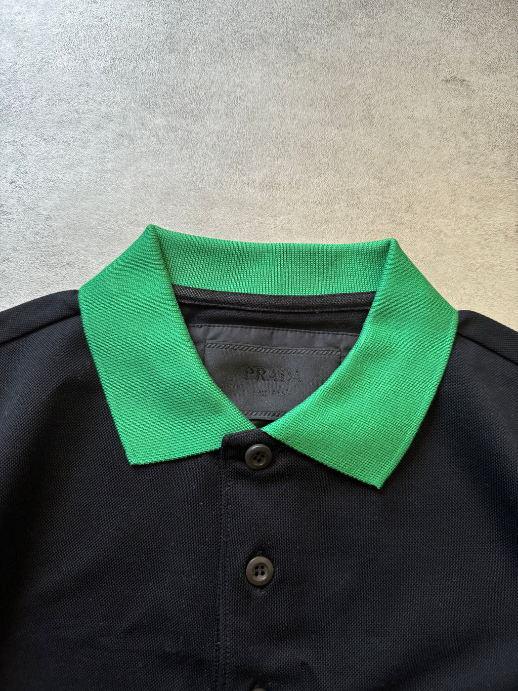 FW2018 Prada Black & Green Logo Polo (S) - 8
