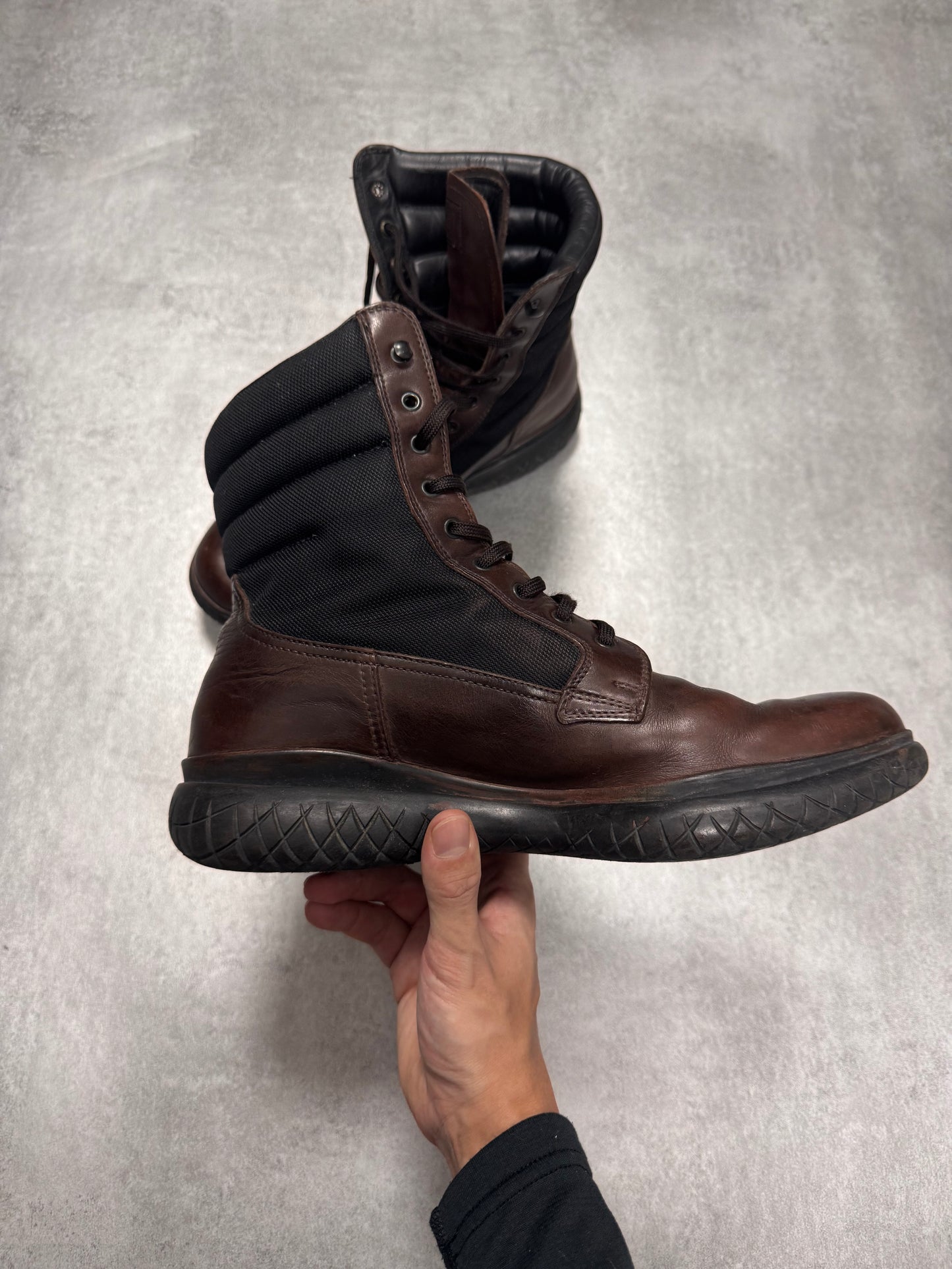 FW1999 Prada Brown Leather High Boots (43eu/us9,5)