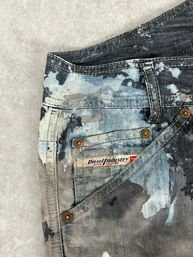 2000s Diesel Contemporary Full Splash Painted Effect Pants XzXQgJO 9
