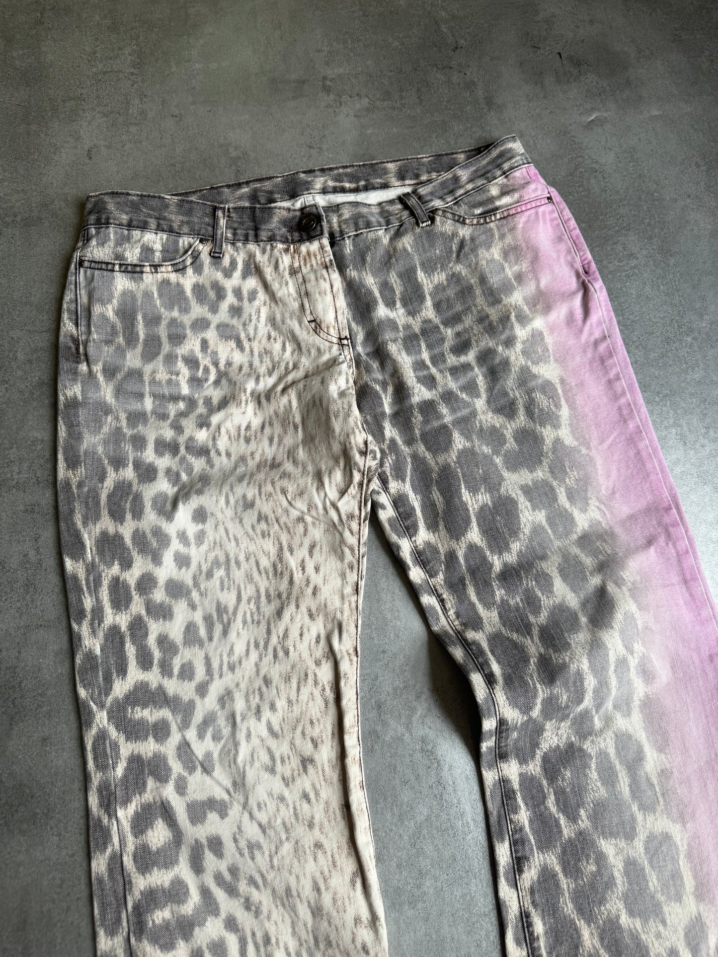 SS2006 Cavalli Glamour Leopard Funky Pink Pants (L) - 5