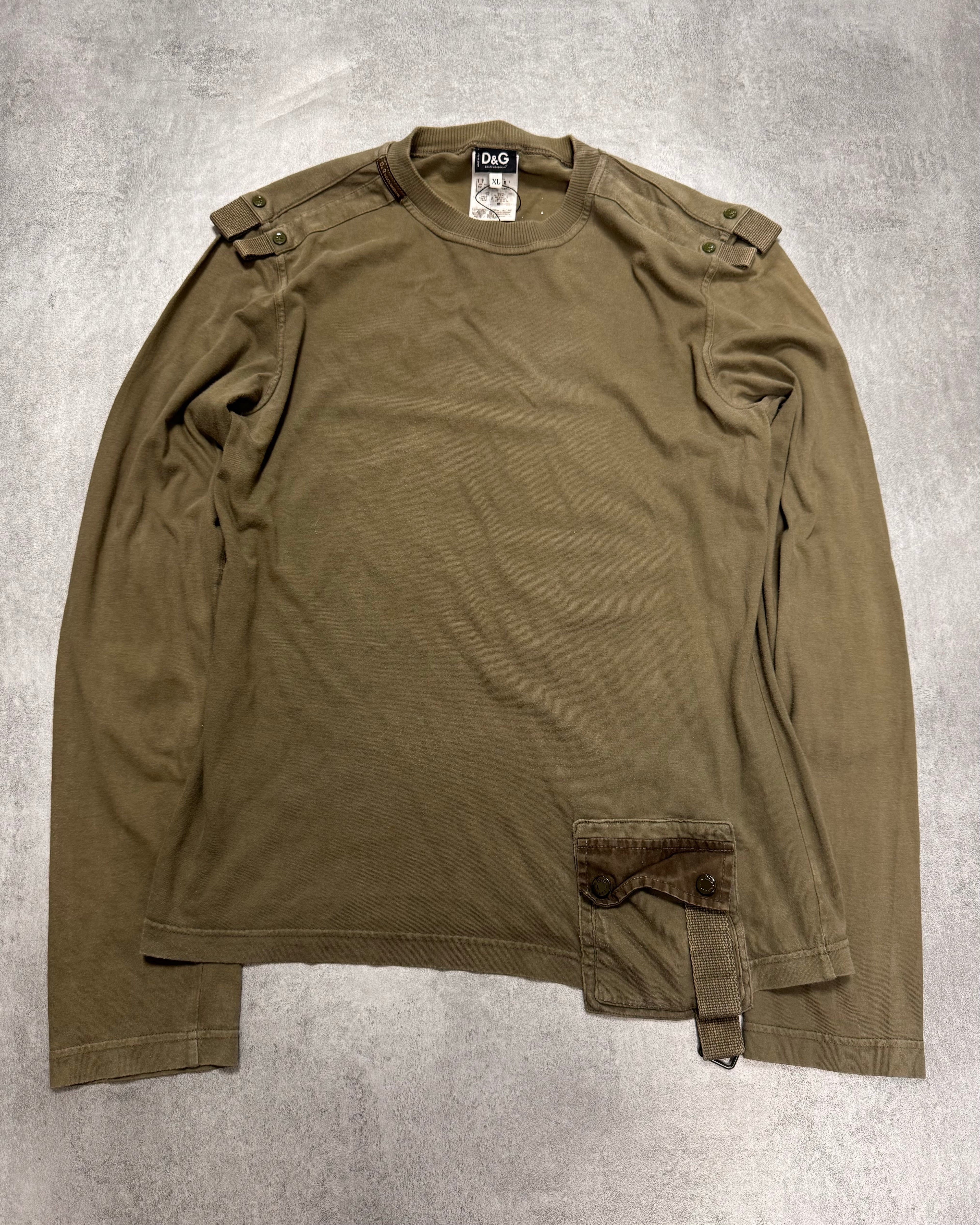 AW2004 Dolce & Gabbana Multi Pocket Kaki Longsleeve