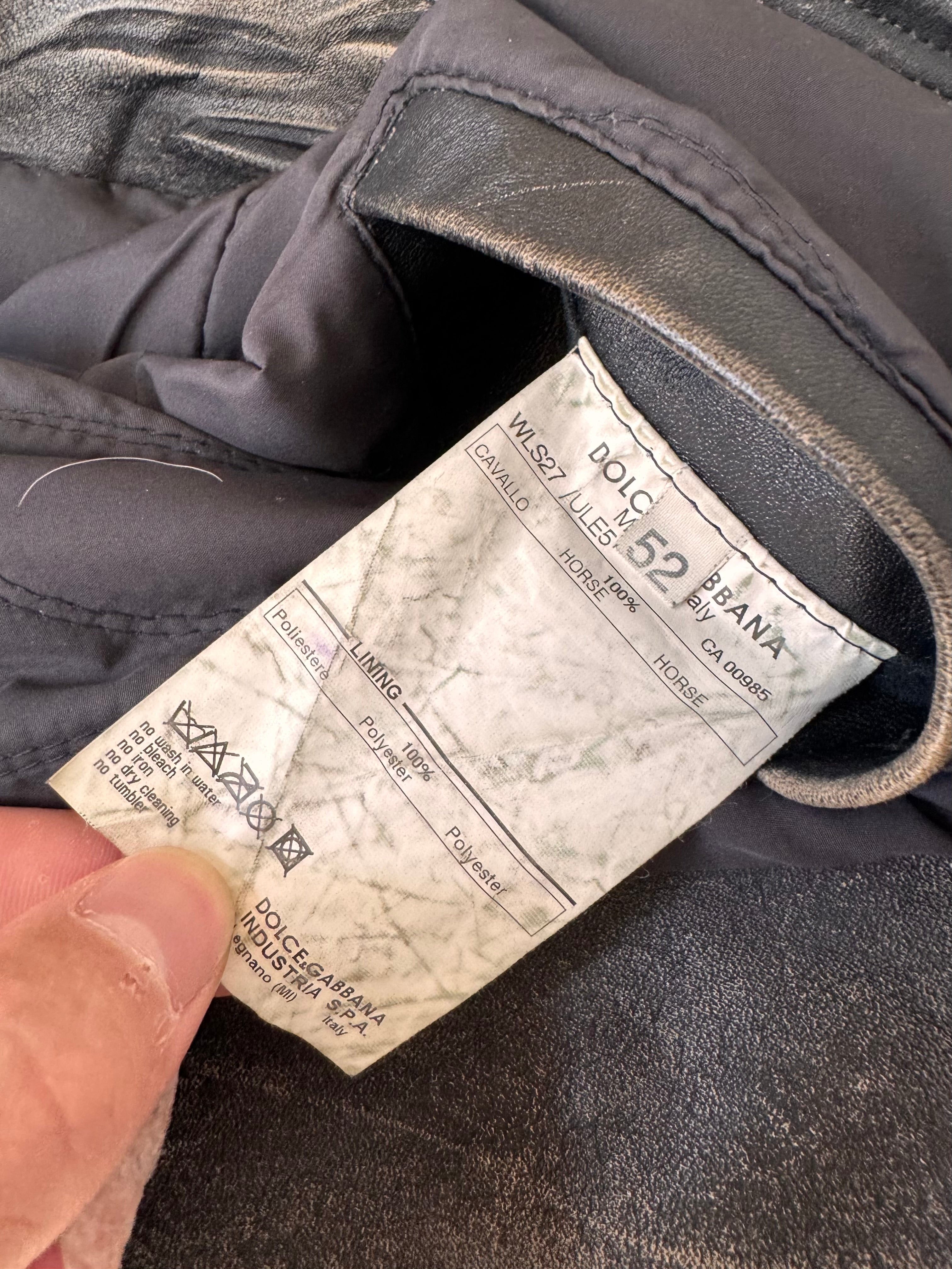 AW2003 Dolce & Gabbana Aged Horse Leather Jacket