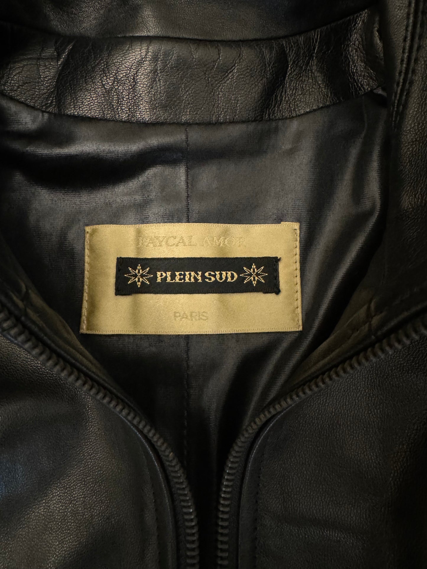 2000s Plein Sud High-Neck Lambskin Trench Coat (XS/S)