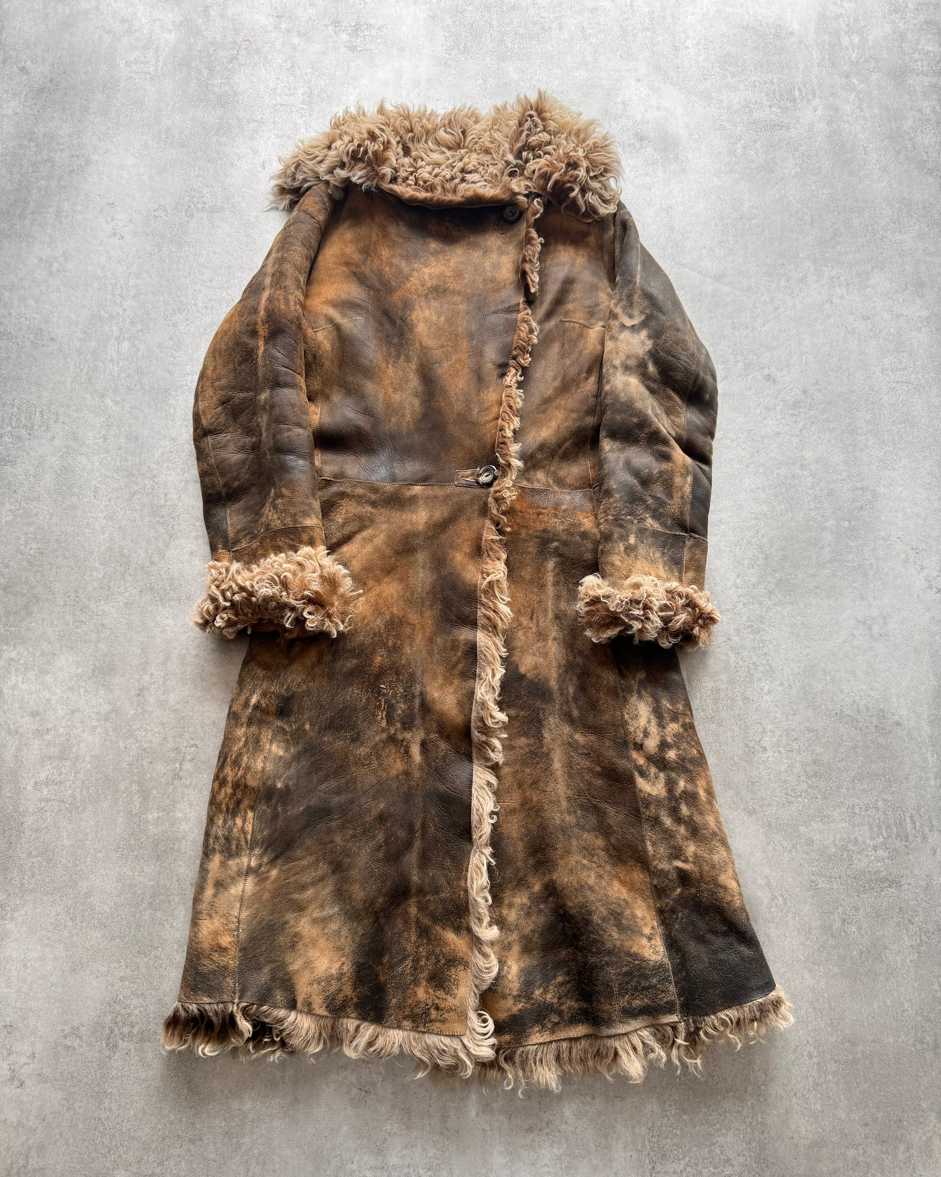 Plein Sud Shearling Long Coat (XS)