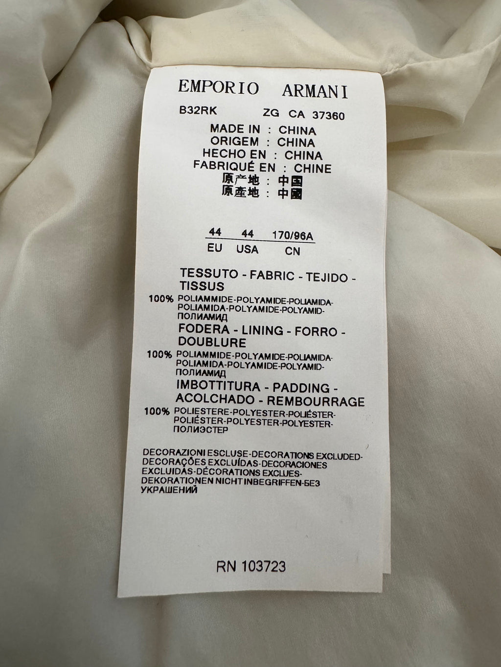 Emporio Armani Pearls Puffer Jacket
