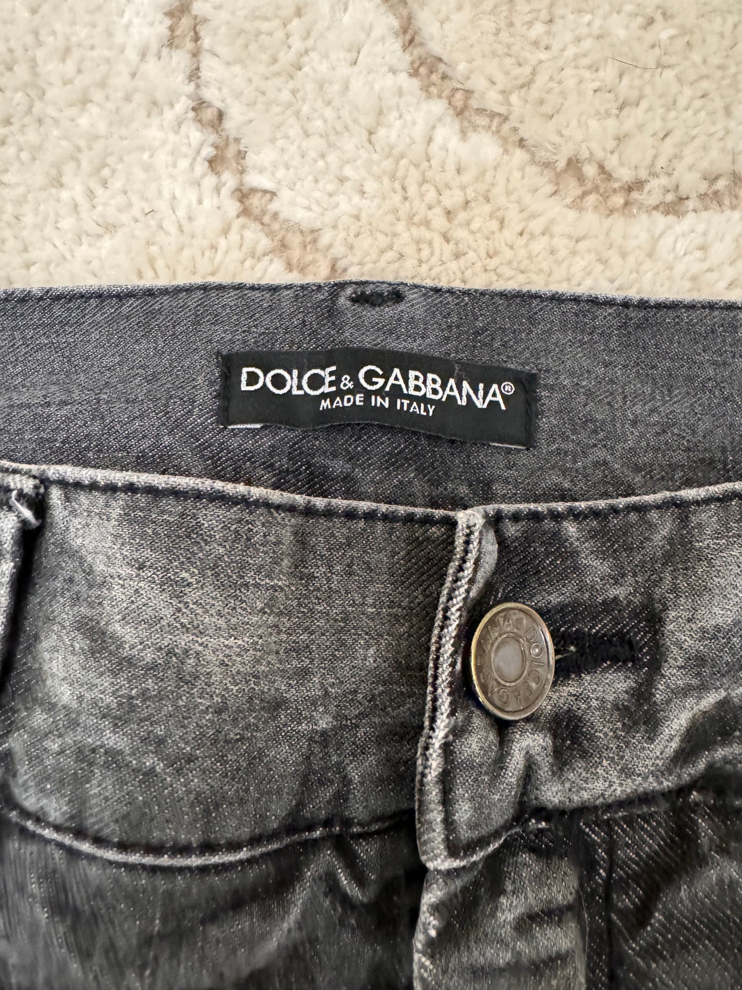 2000s Dolce & Gabbana Faded Grey Jeans (M)