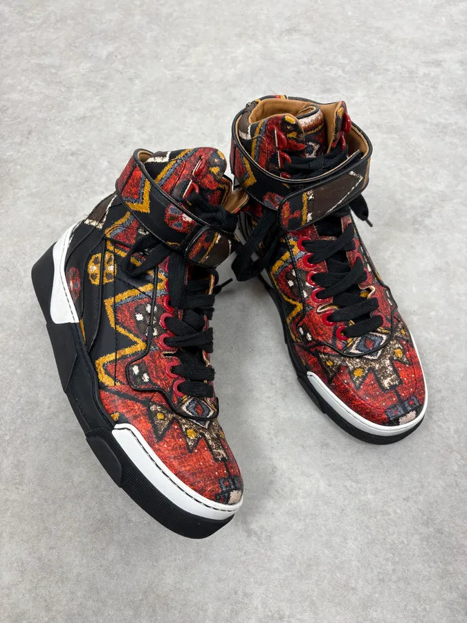 AW2015 Givenchy Persan Red Mozaic High Leather Tyson Sneakers by Riccardo Tisci NJmECht 4