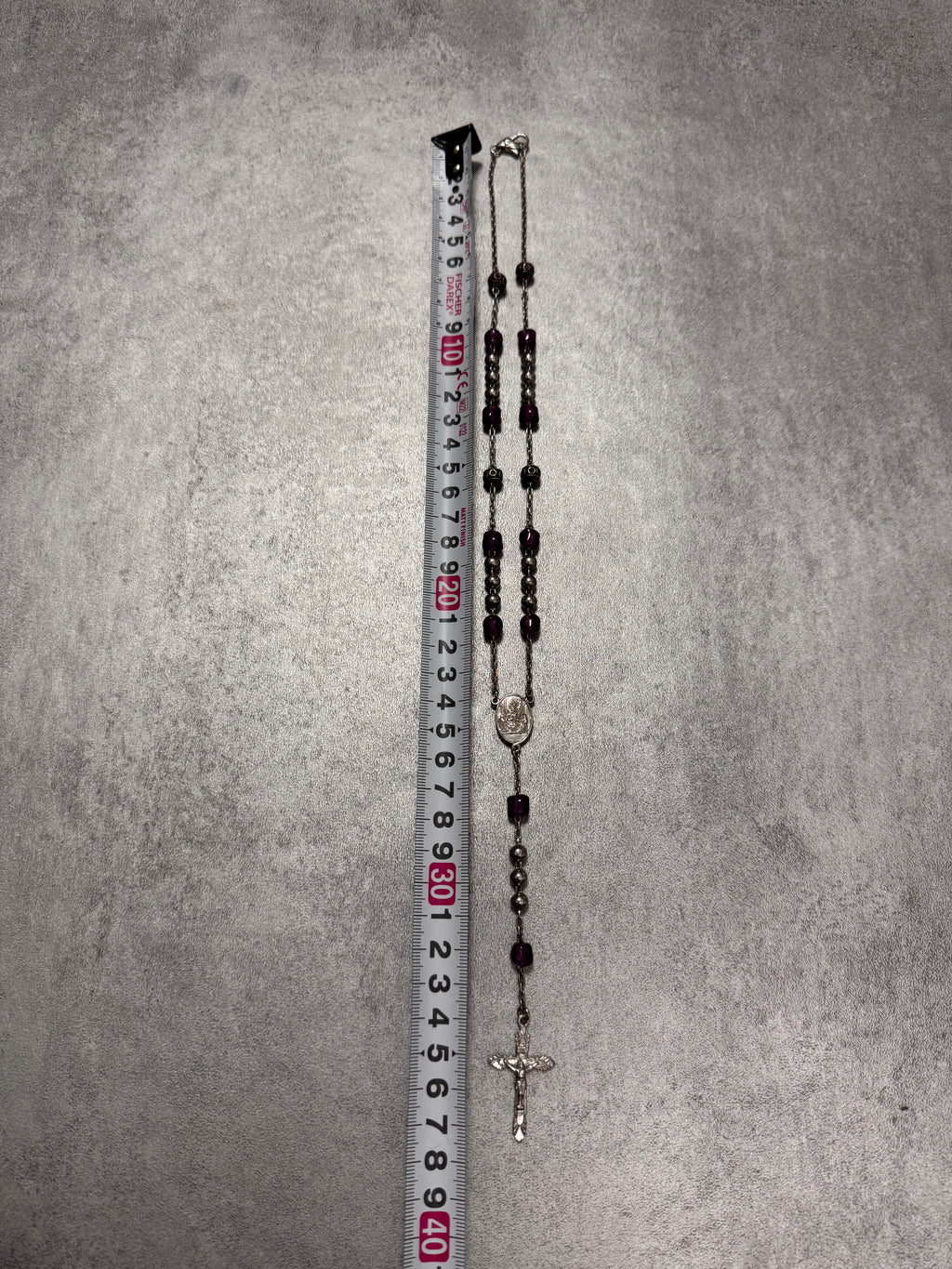 Dolce & Gabbana Purple Crystal Rosary Necklace