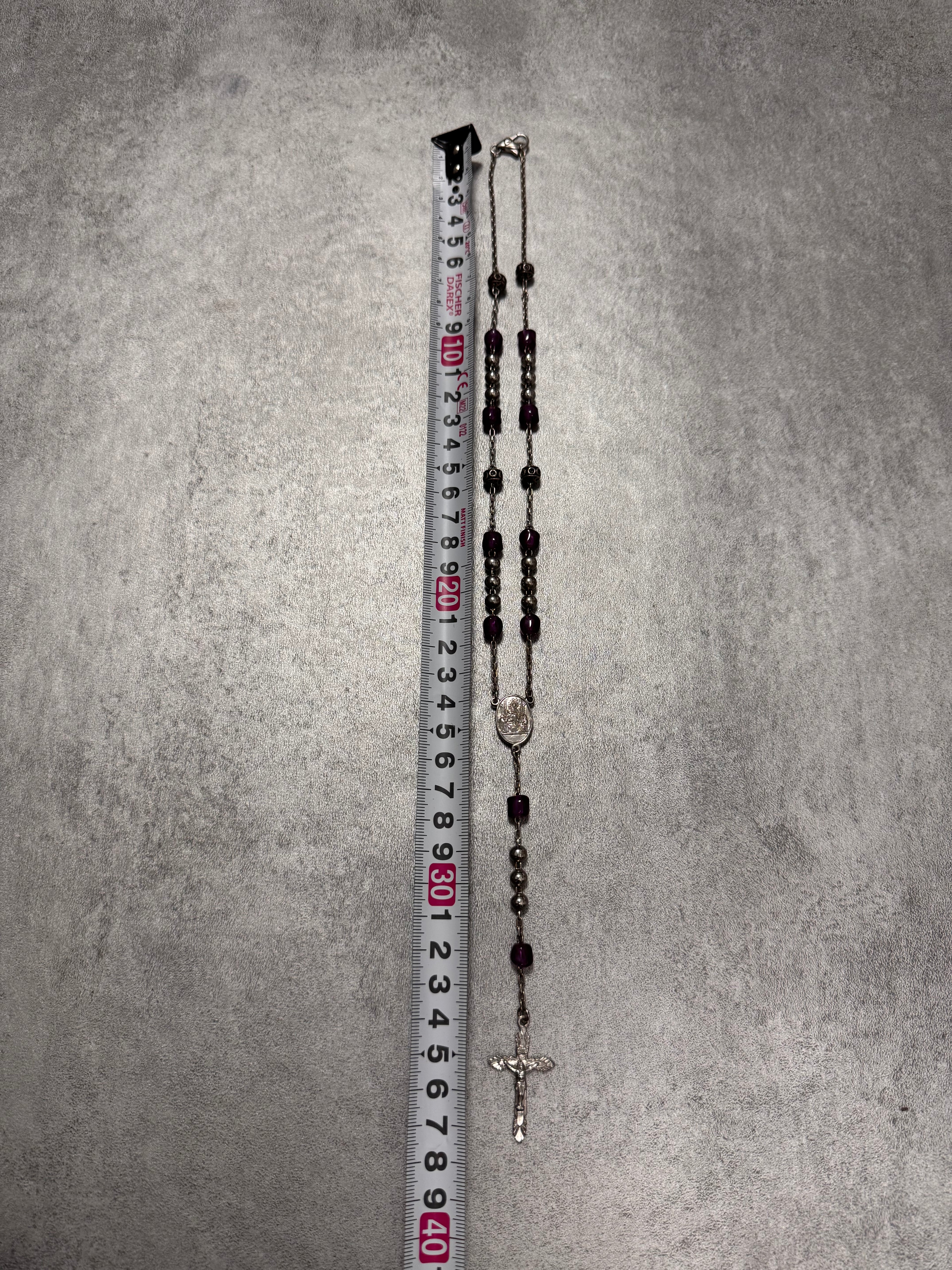 Dolce & Gabbana Purple Crystal Rosary Necklace