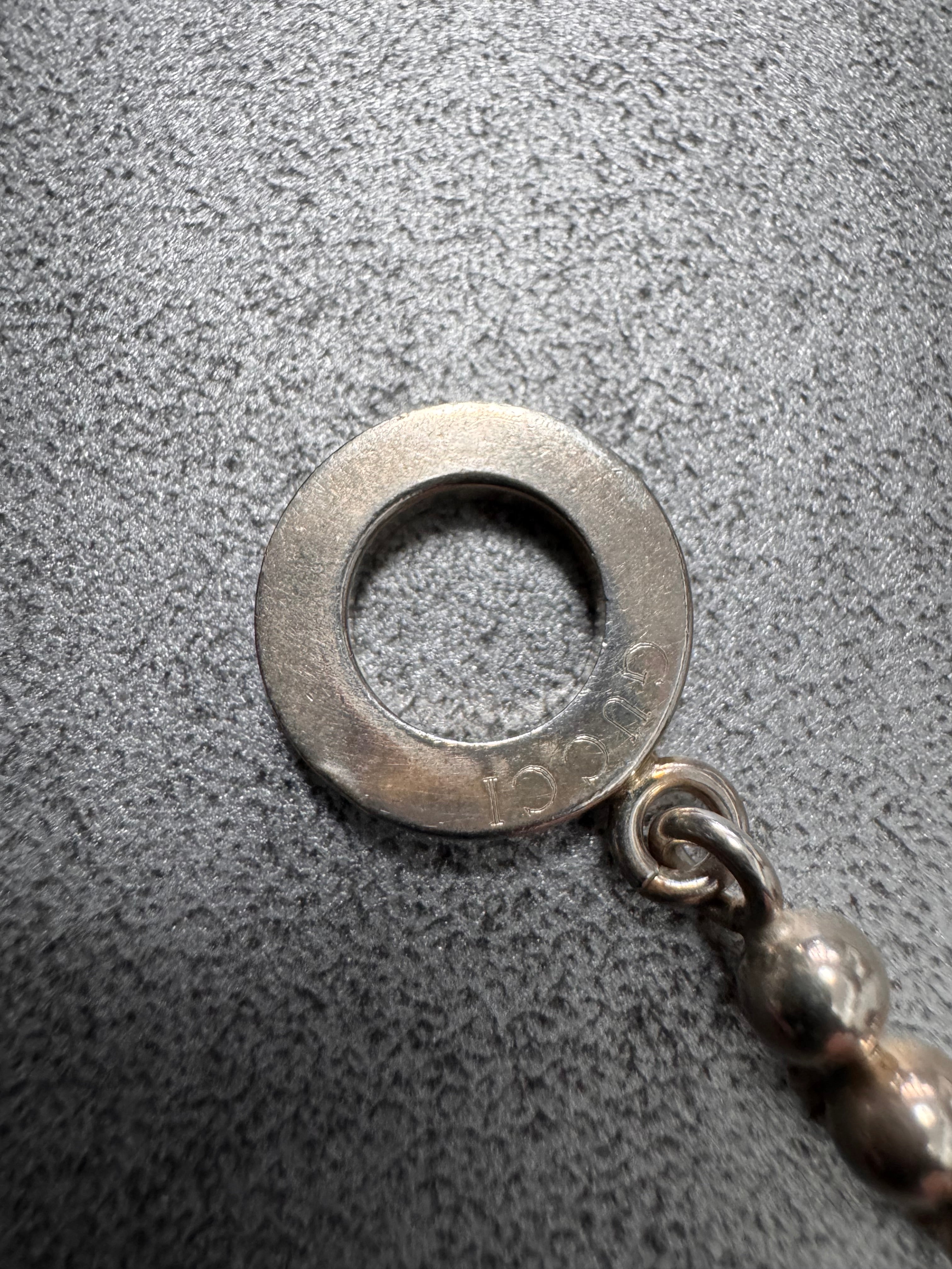 1990s Gucci Ball 925 Sterling Silver Necklace