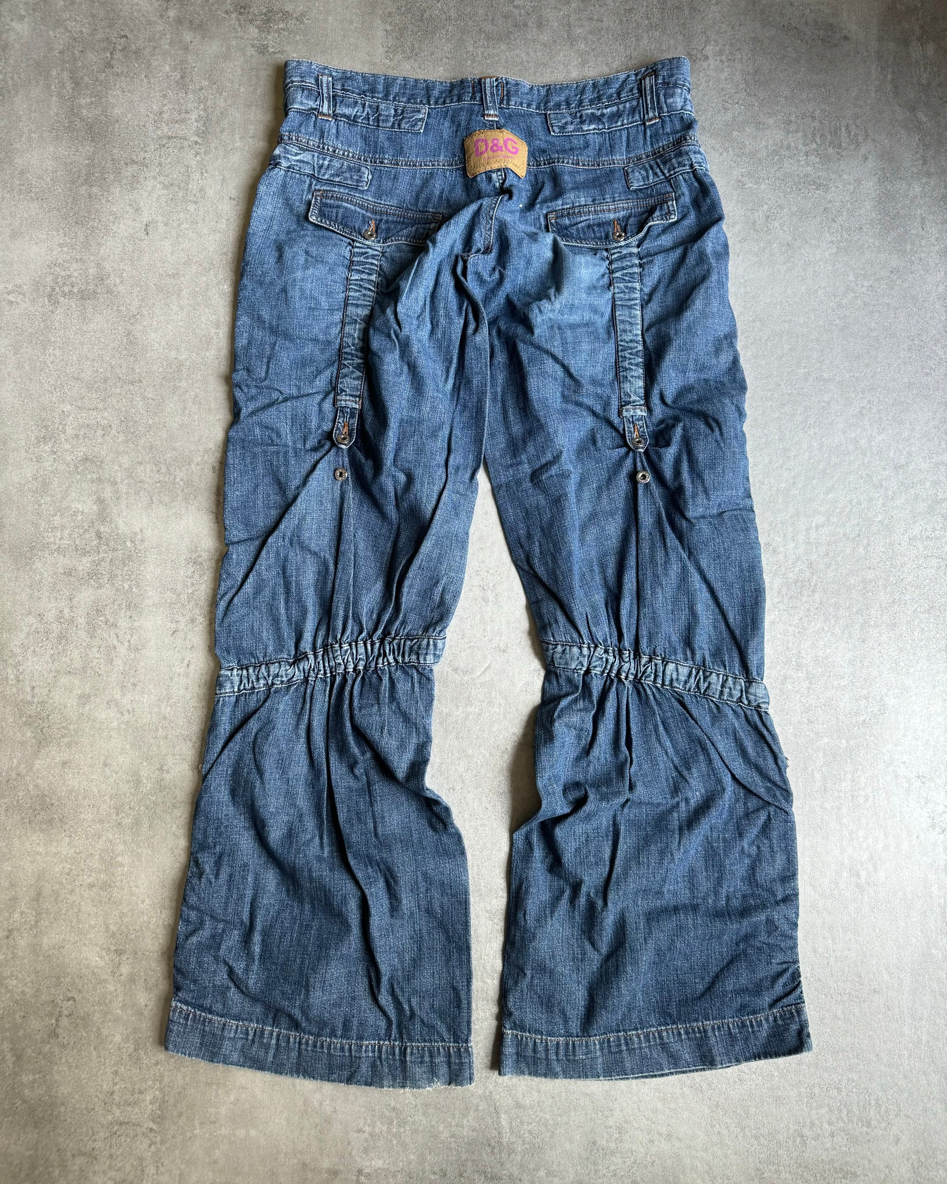 SS2004 Dolce & Gabbana Flared Denim Pants (M) - 2