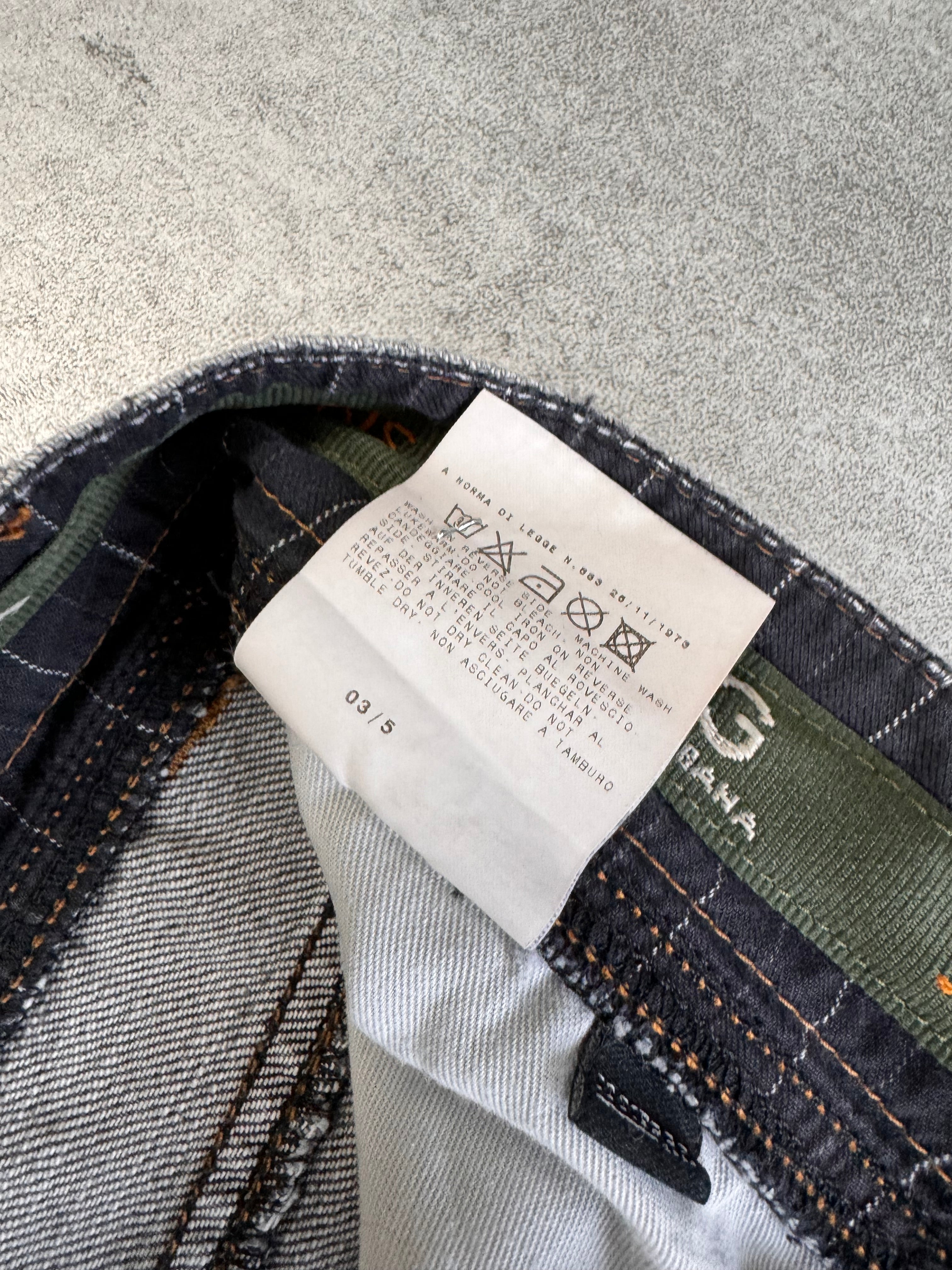 AW2003 Dolce & Gabbana Multi-Pocket Asymmetrical Carpenter Jeans