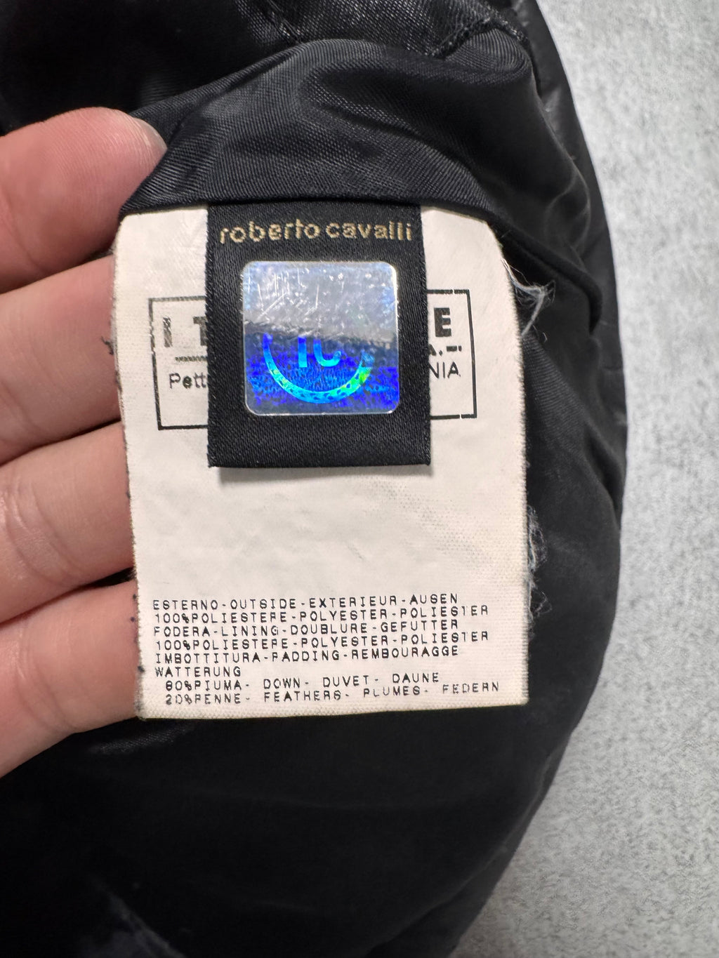 1990s Roberto Cavalli Parachute Bondage Puffer Black Jacket