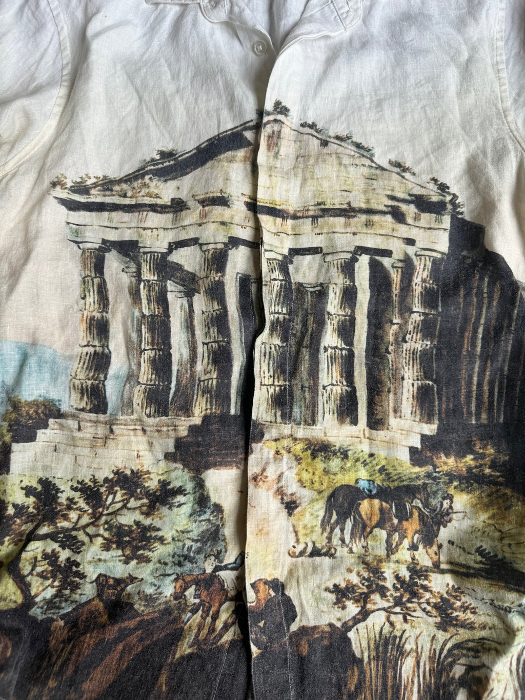 SS2014 Dolce & Gabbana Medieval Contemporary Linen Shirt (S) - 7