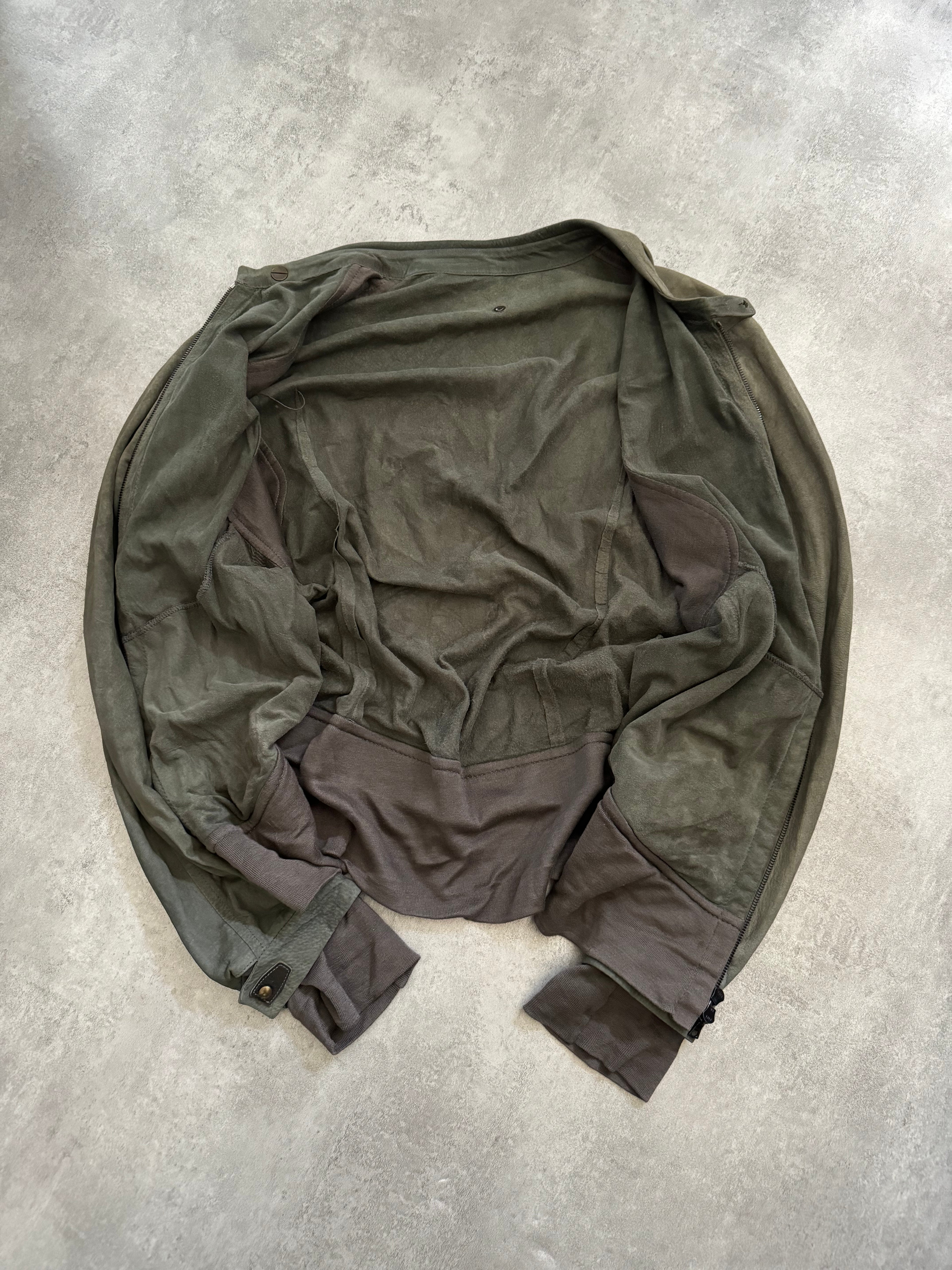Isaac Sellam Experience Green Leather Specialist Avant Garde Jacket (XL) - 6