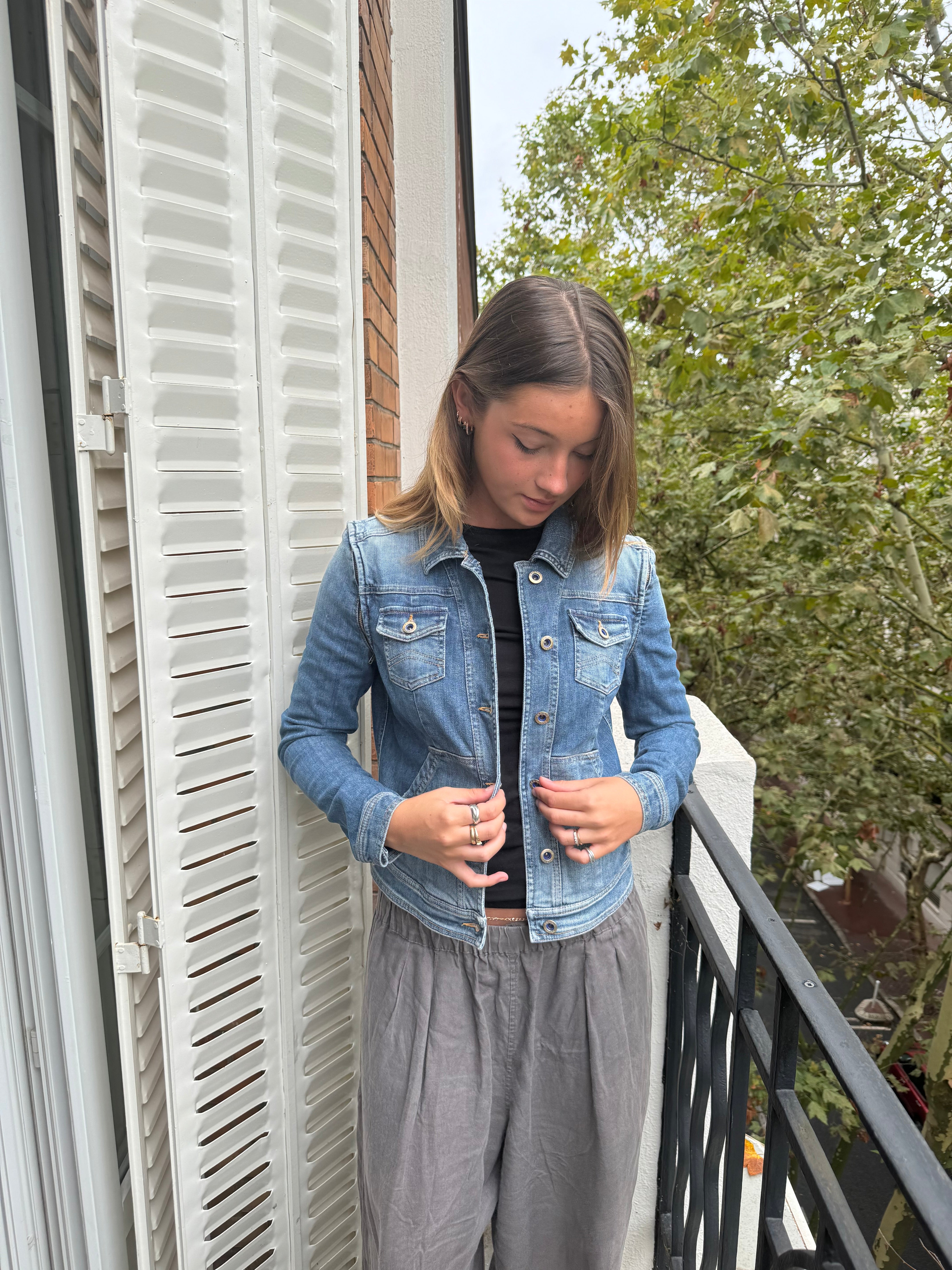 2000s Armani Denim Jacket with Detachable Arms – Dolce Vita Hub