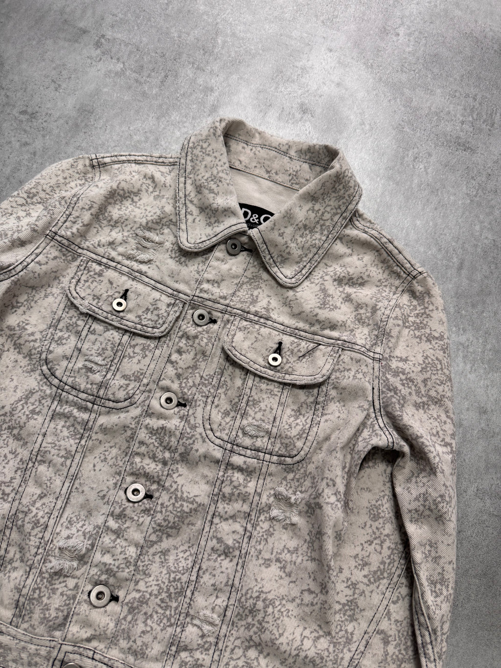 2000s Dolce & Gabbana Camouflage Light Cropped Jacket