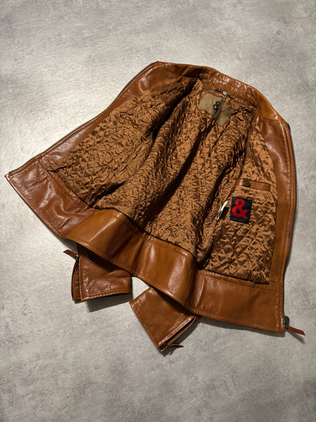 2000s Dolce & Gabbana Camel Leather Jacket