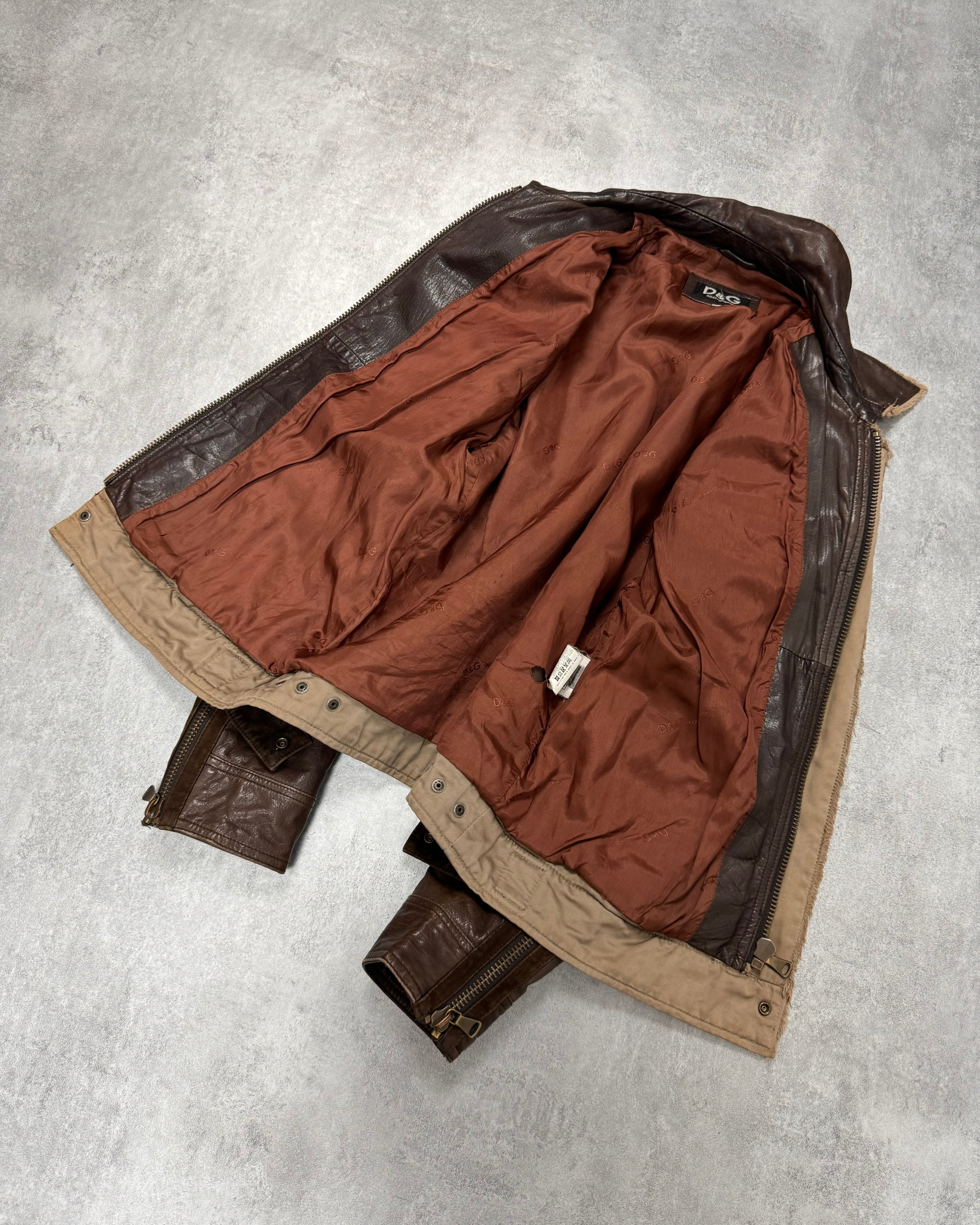 Dolce & Gabbana Multi-Layer Leather Jacket