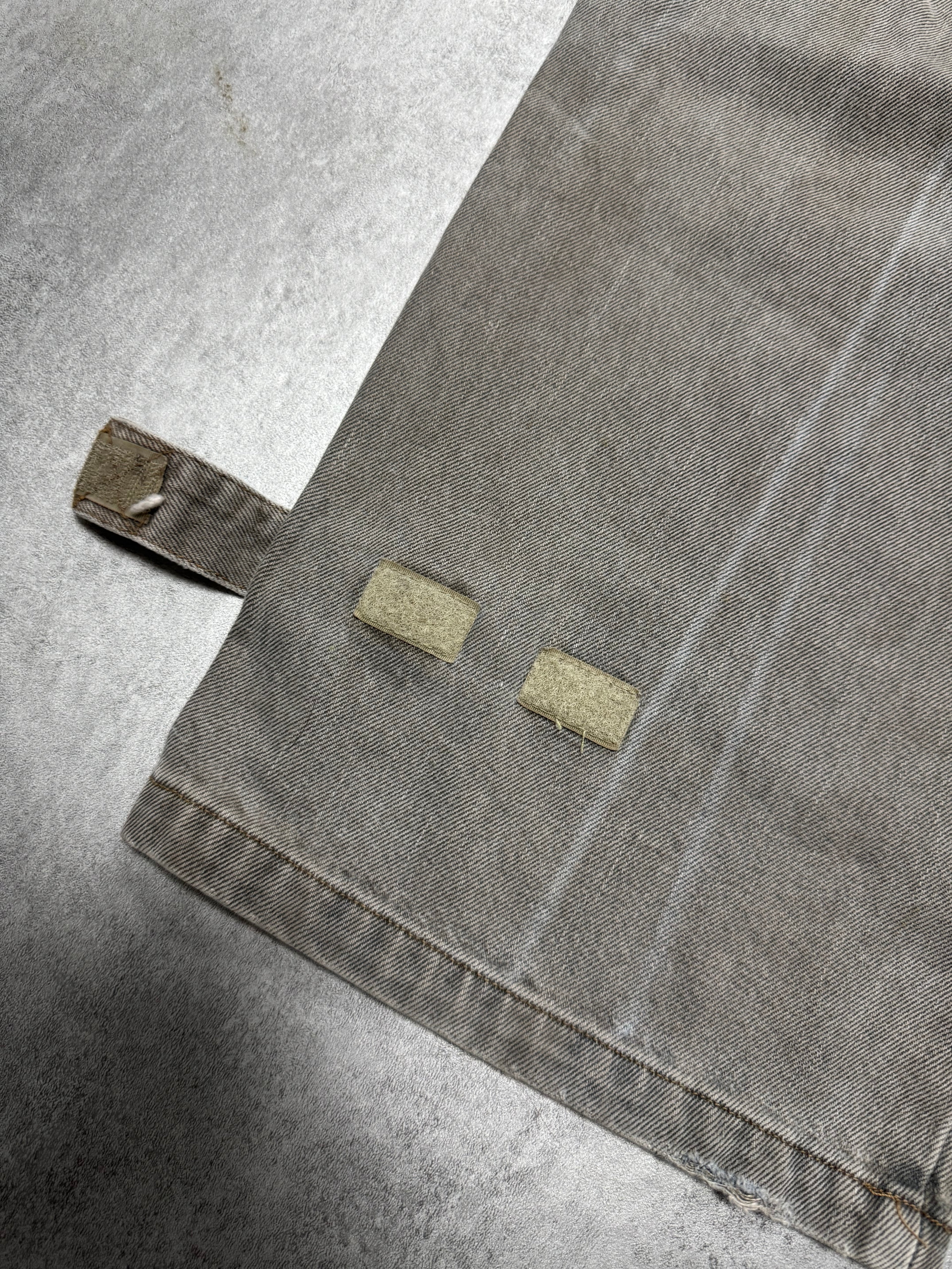 2000s Armani Grey Denim Cargo Jeans