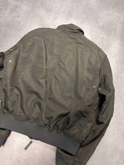 2000s Armani Olive Utility Drift Bomber Jacket (M)