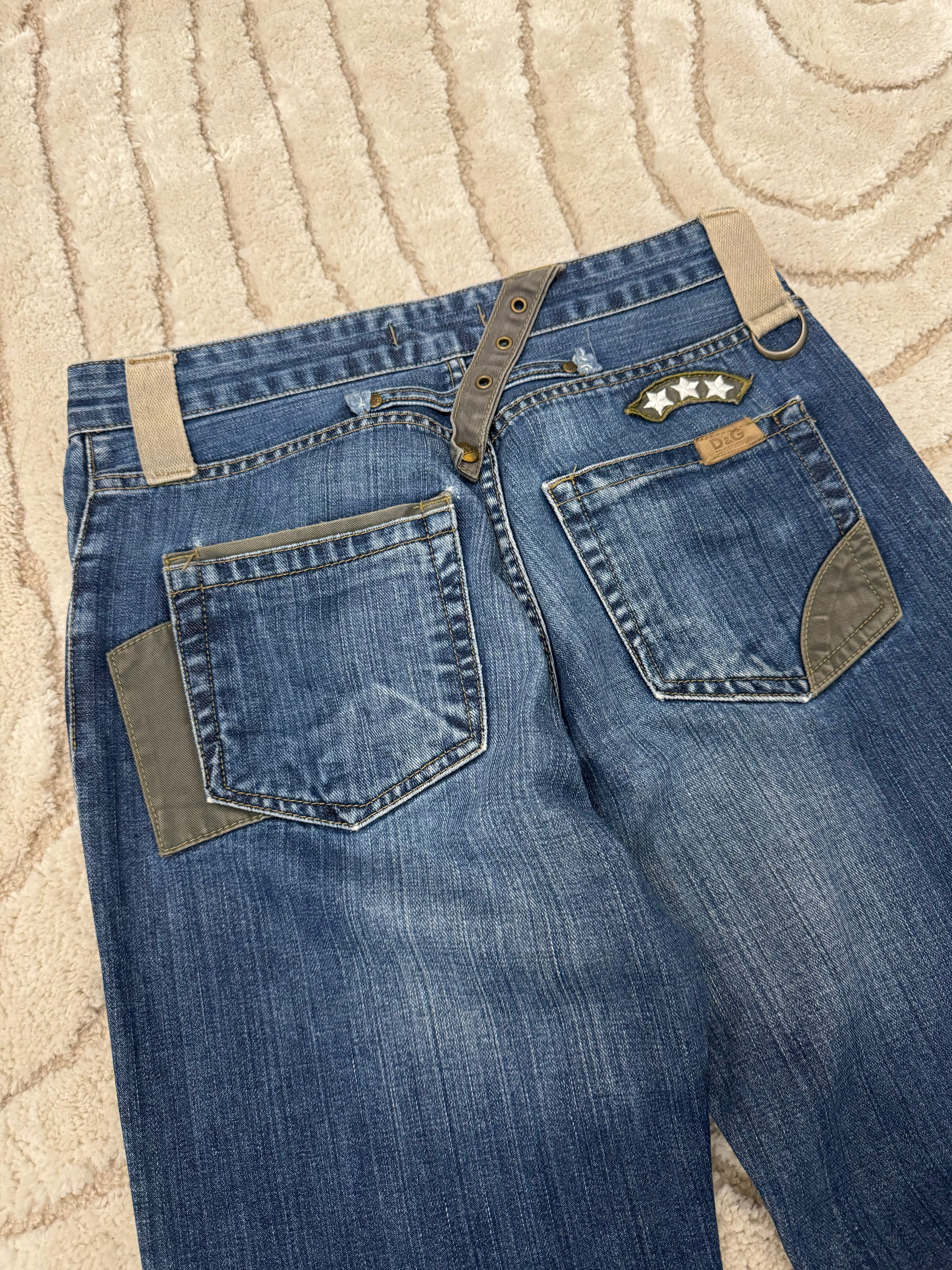 00年代 ドルチェ＆ガッバーナ アーミー カーゴ デニム パンツ (M)