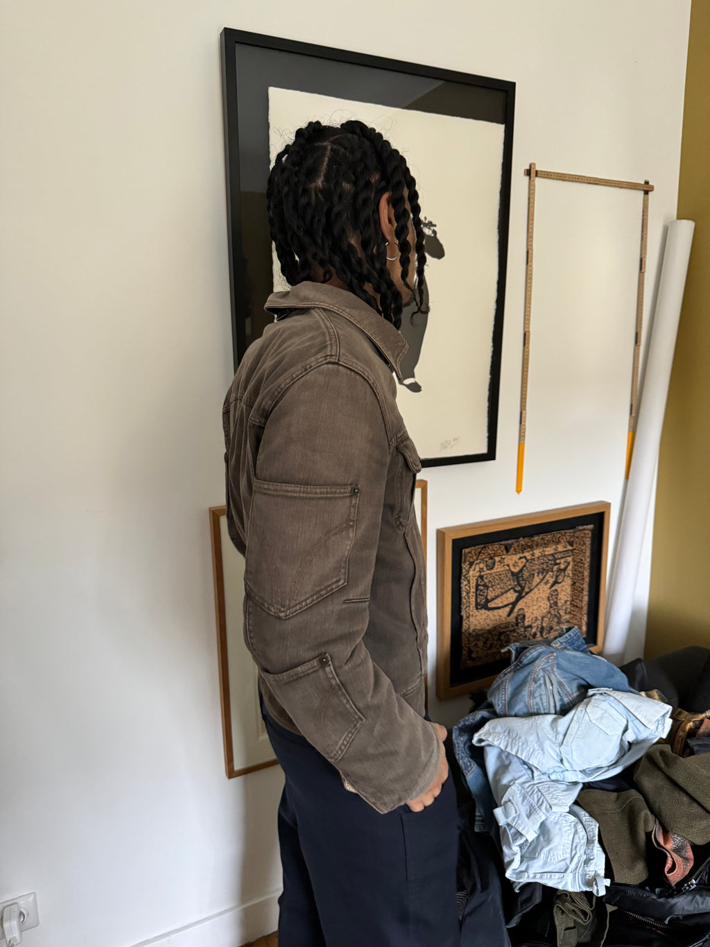 AW2003 Dolce & Gabbana Double Waisted multi Pockets Denim Jacket