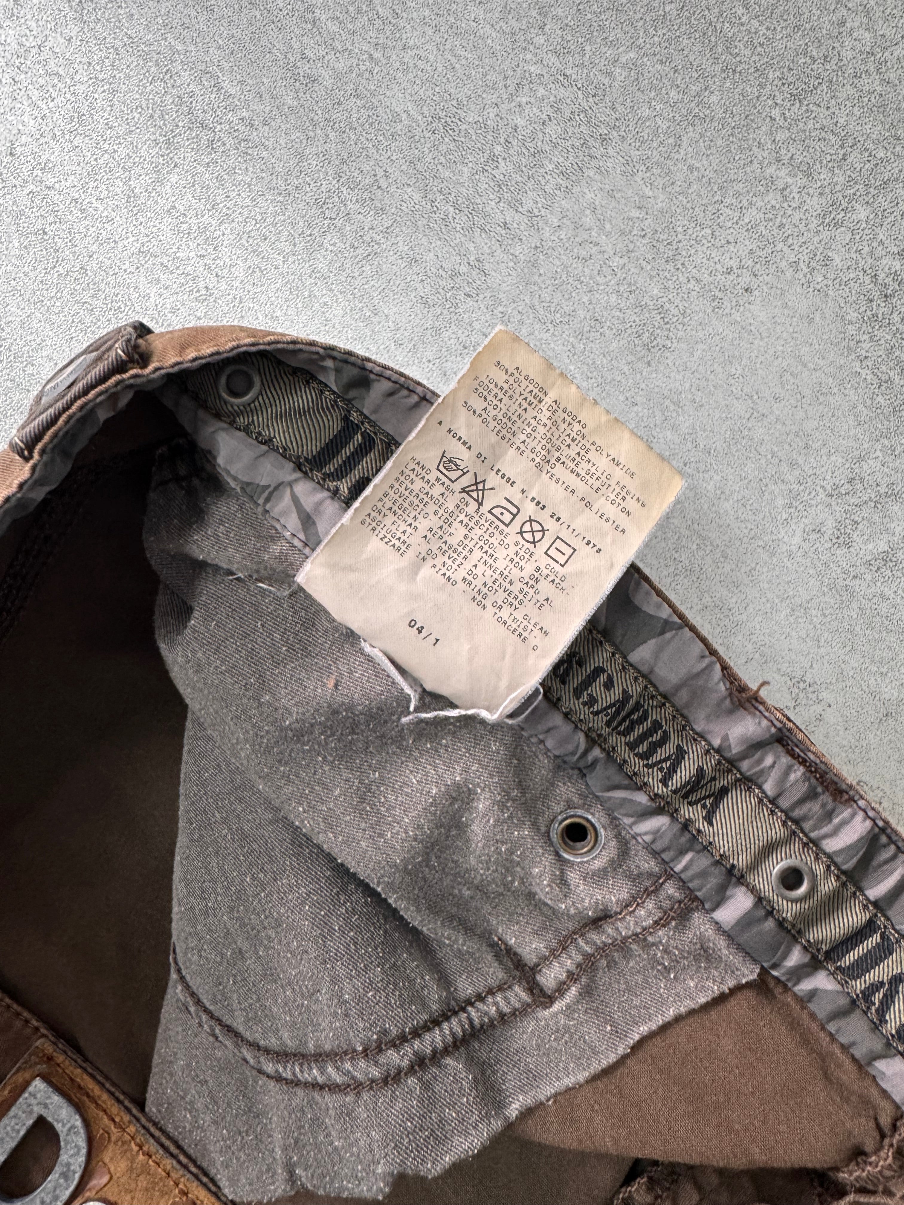 SS2004 Dolce & Gabbana Parachute Cargo Brown Pants