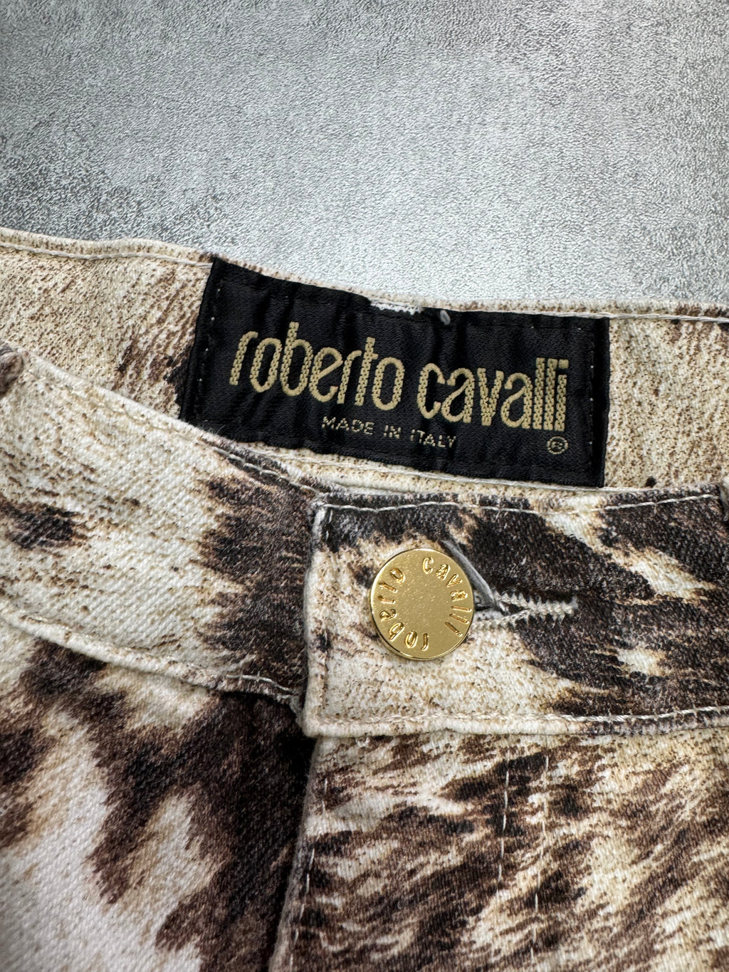 FW1999 Roberto Cavalli Furry Cowprint Movement Pants
