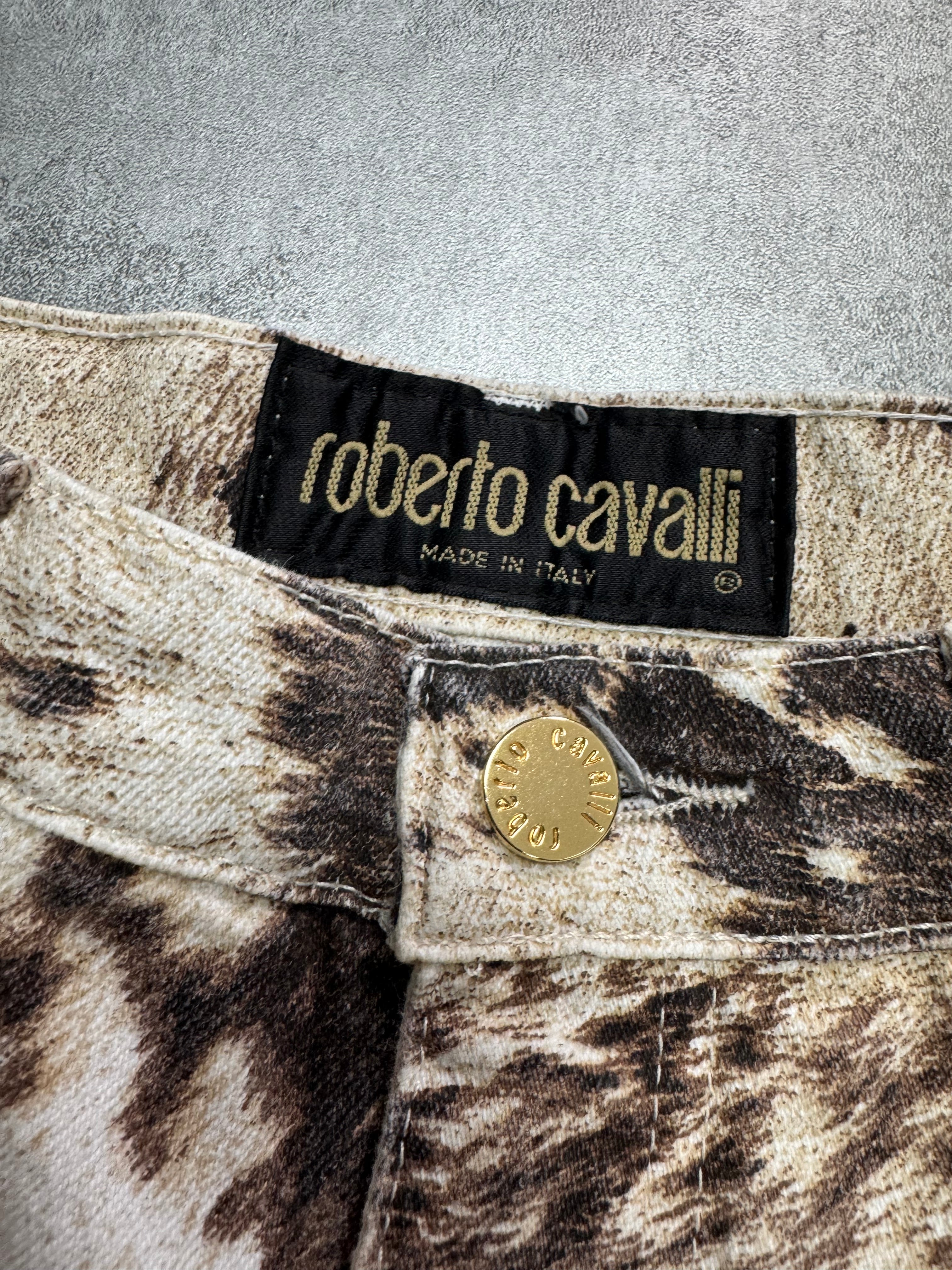 FW1999 Roberto Cavalli Furry Cowprint Movement Pants