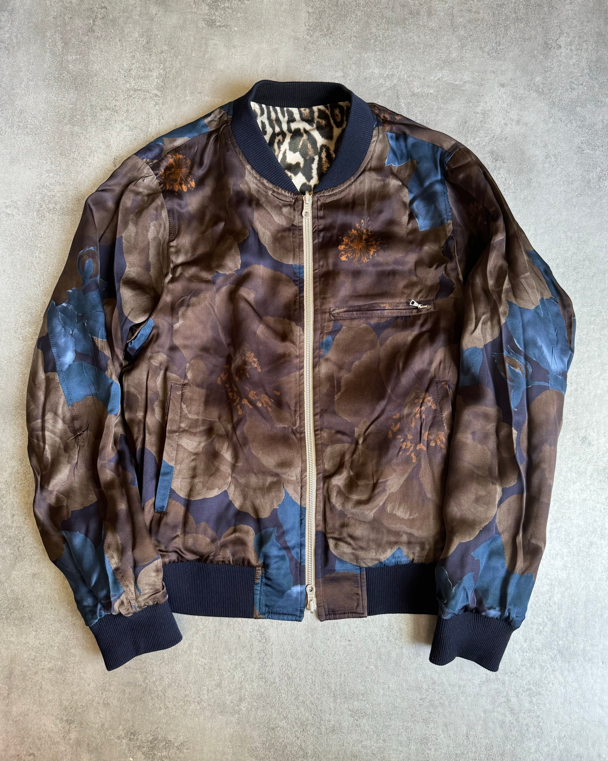 AW2020 Dries Van Noten Reversible Leopard Bomber Jacket (L) - 2