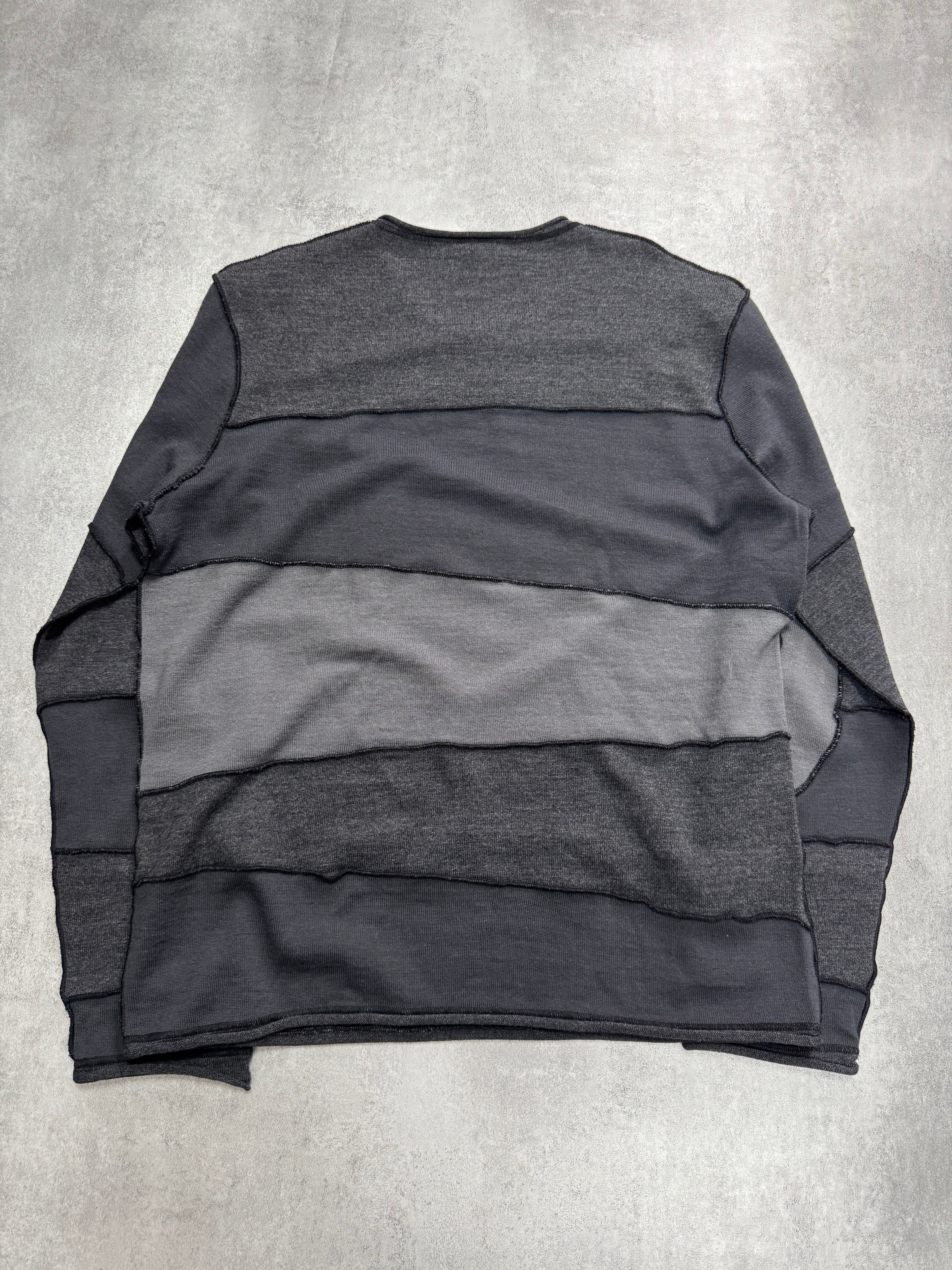 2000s Kenzo Patchworks Wool Grey Sweater
