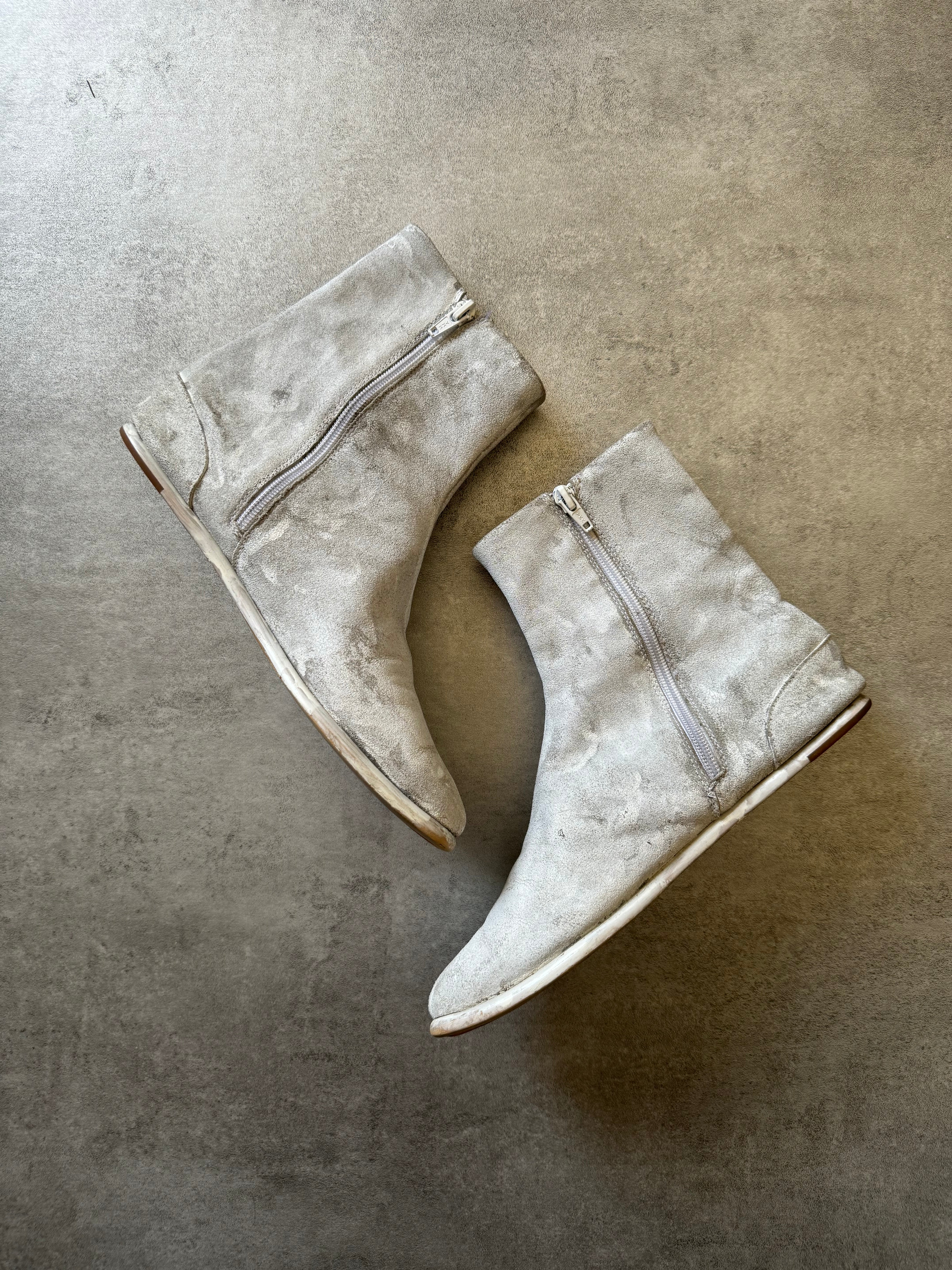 Maison Margiela Tabi Artisanal White Hand Painted Shoes (39eu/us6